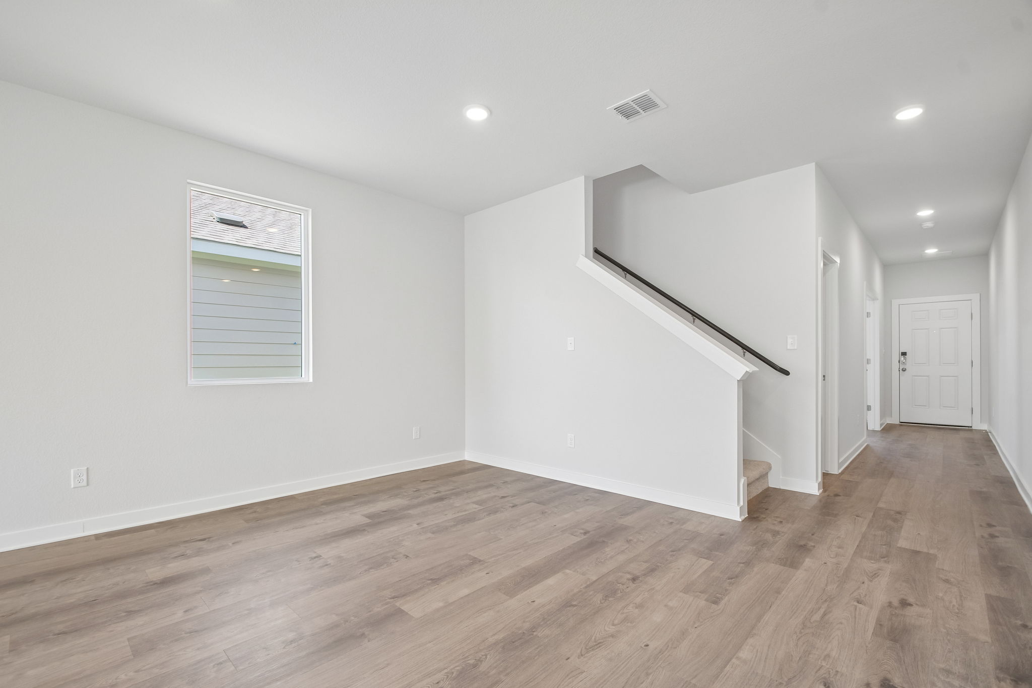 A room with white walls.