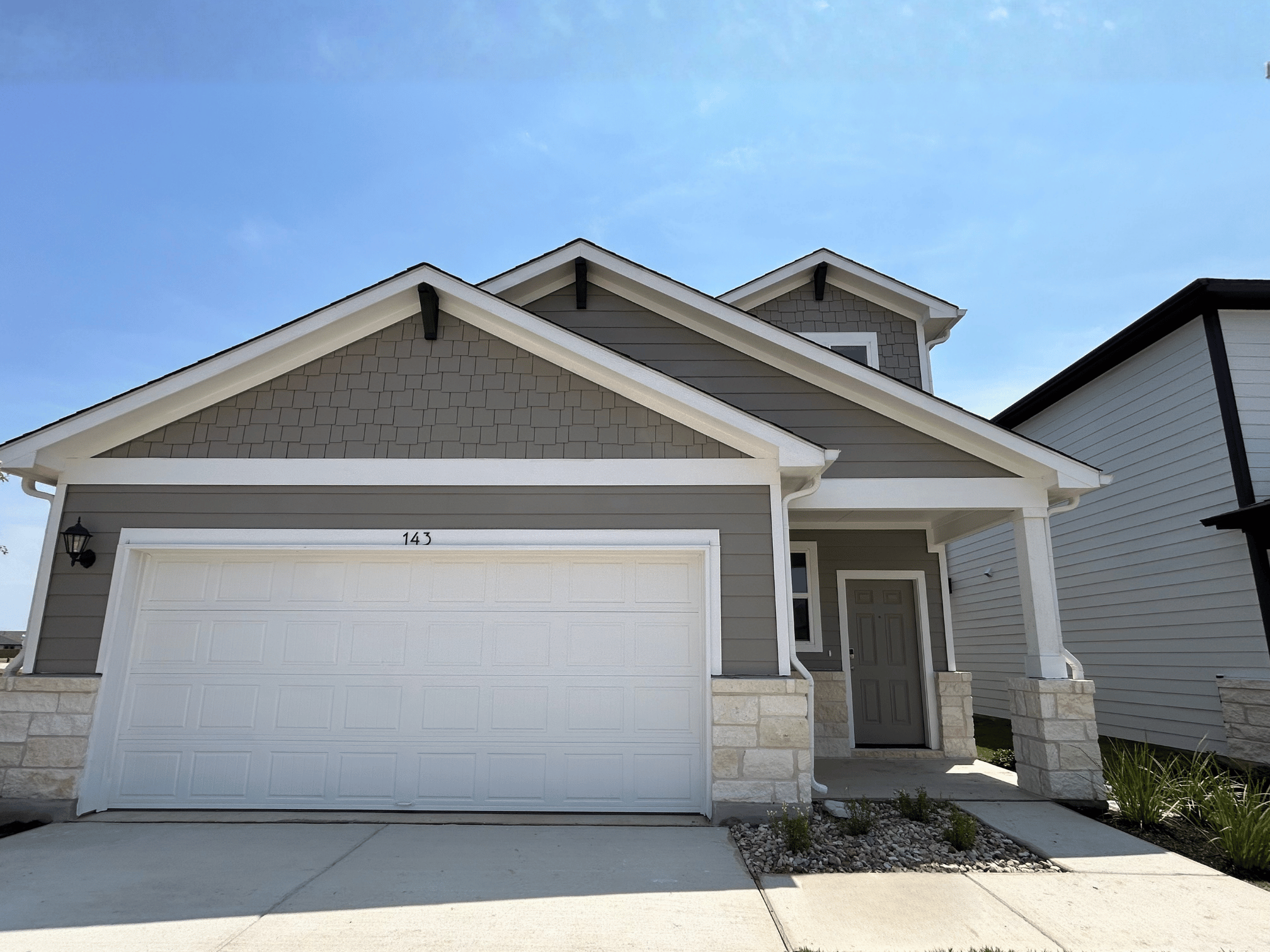 A garage with a garage.