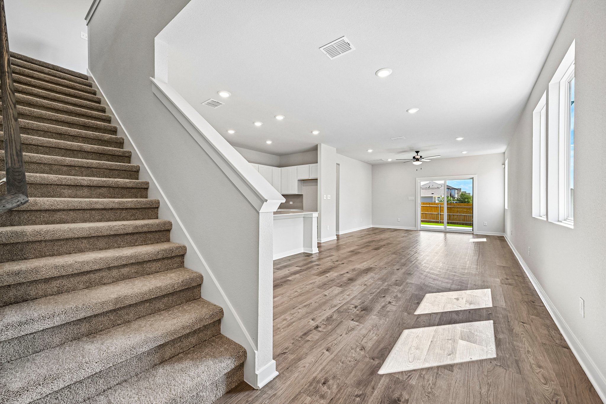 A staircase in a house.