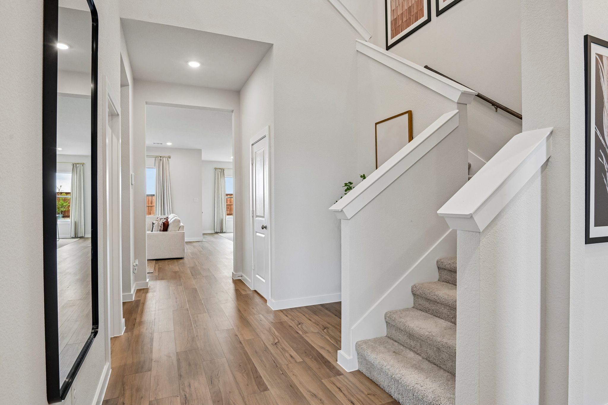 A staircase in a house.