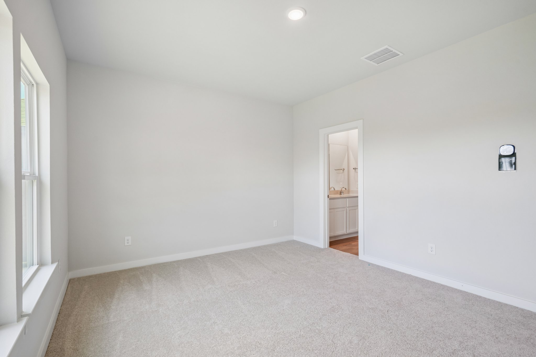 A room with white walls.