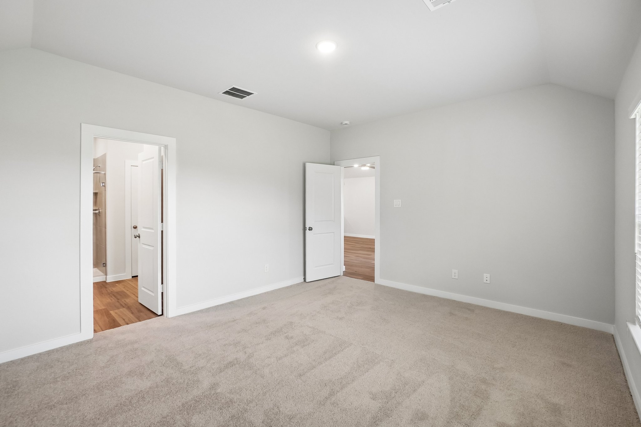 A room with white walls.