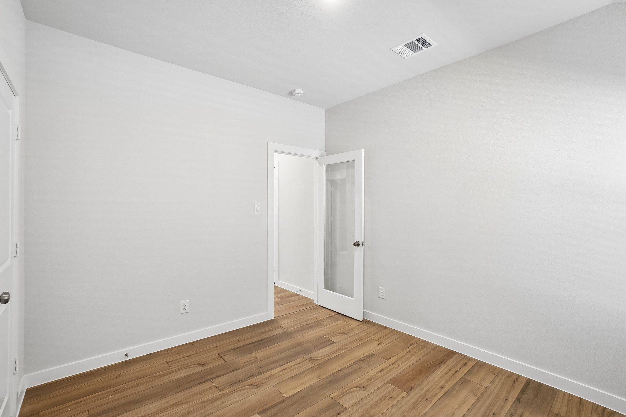 A room with white walls.