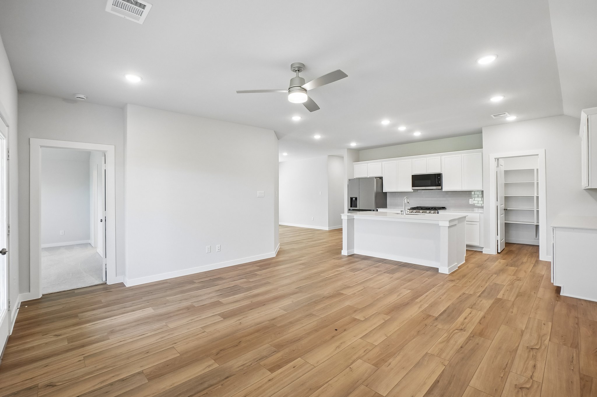 A large empty kitchen.