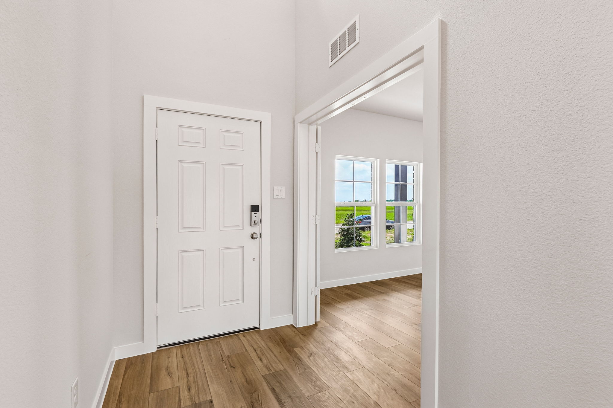 A room with white doors.