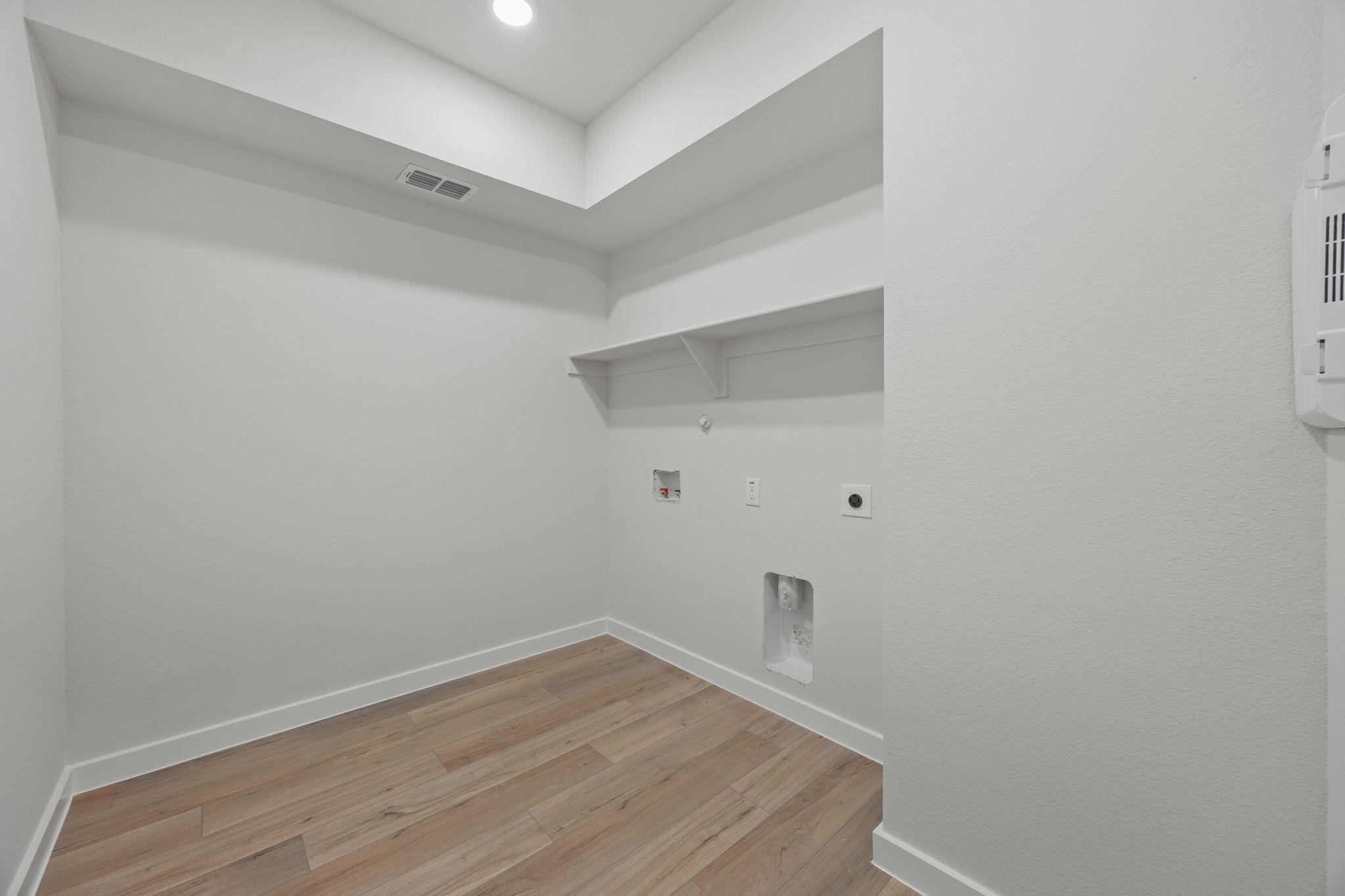 A room with white walls.
