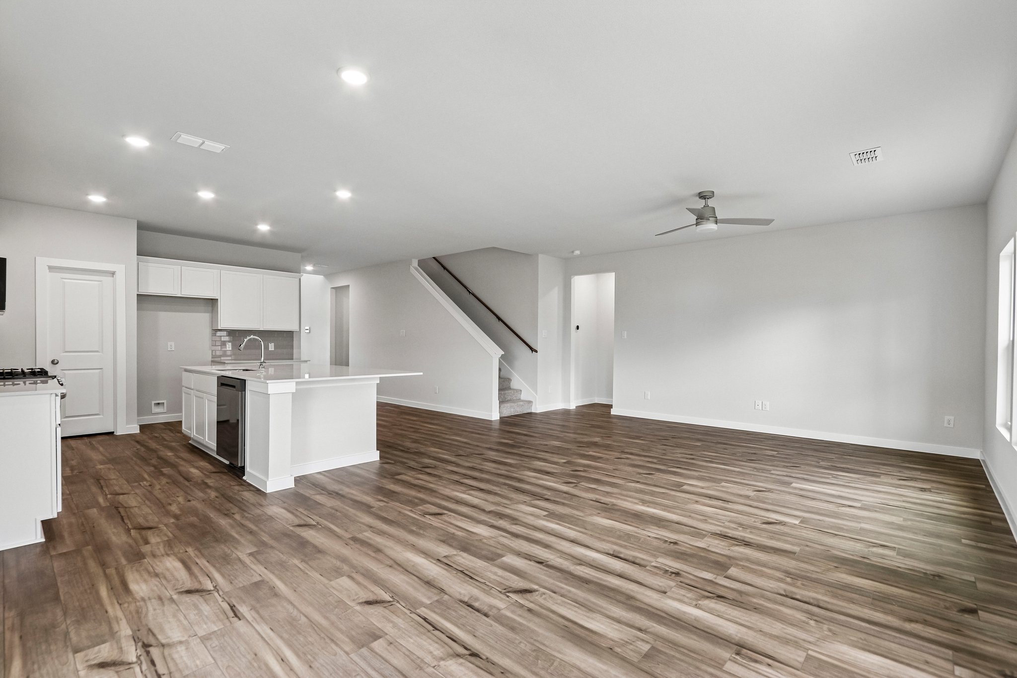 A large empty kitchen.