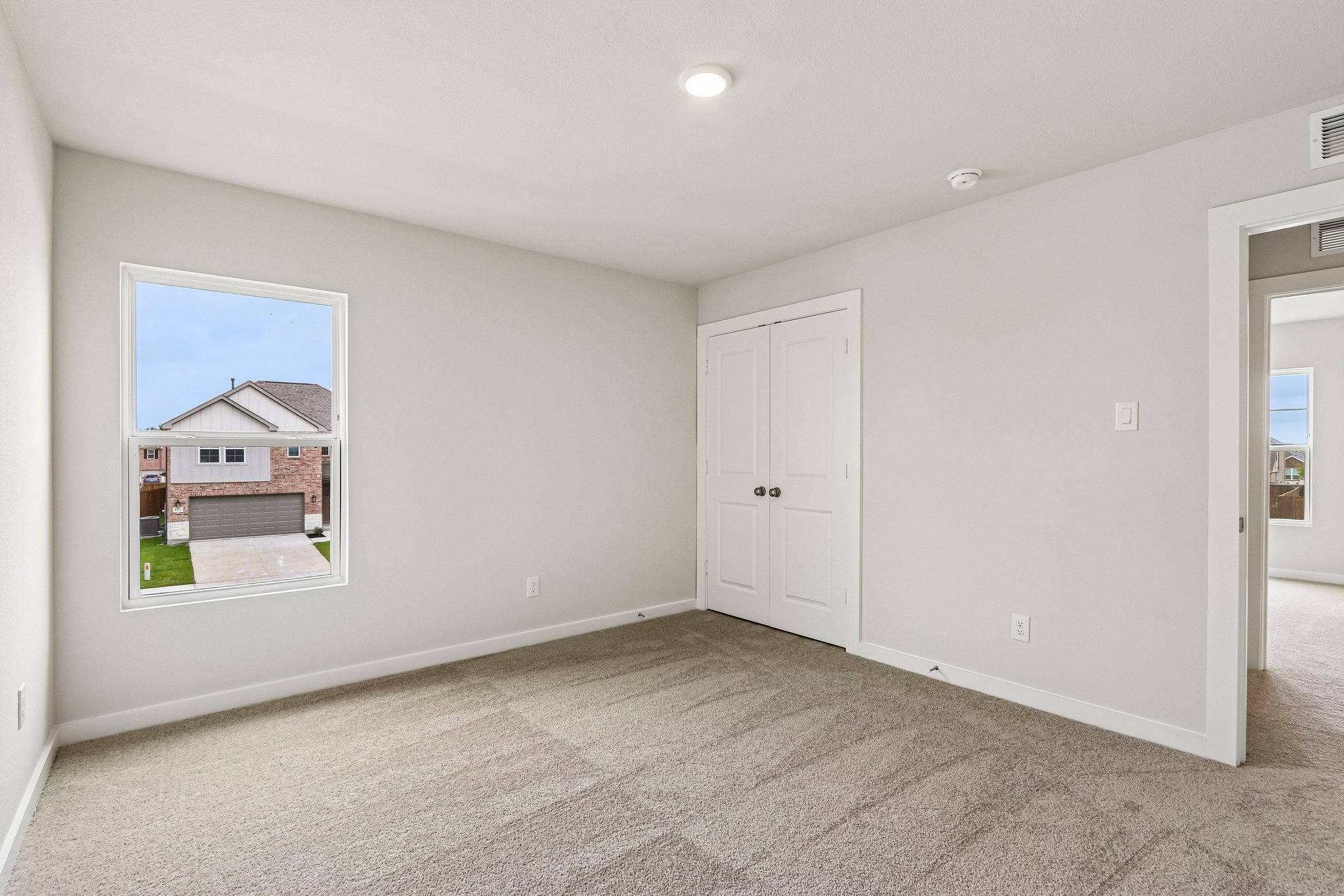 A room with white walls.