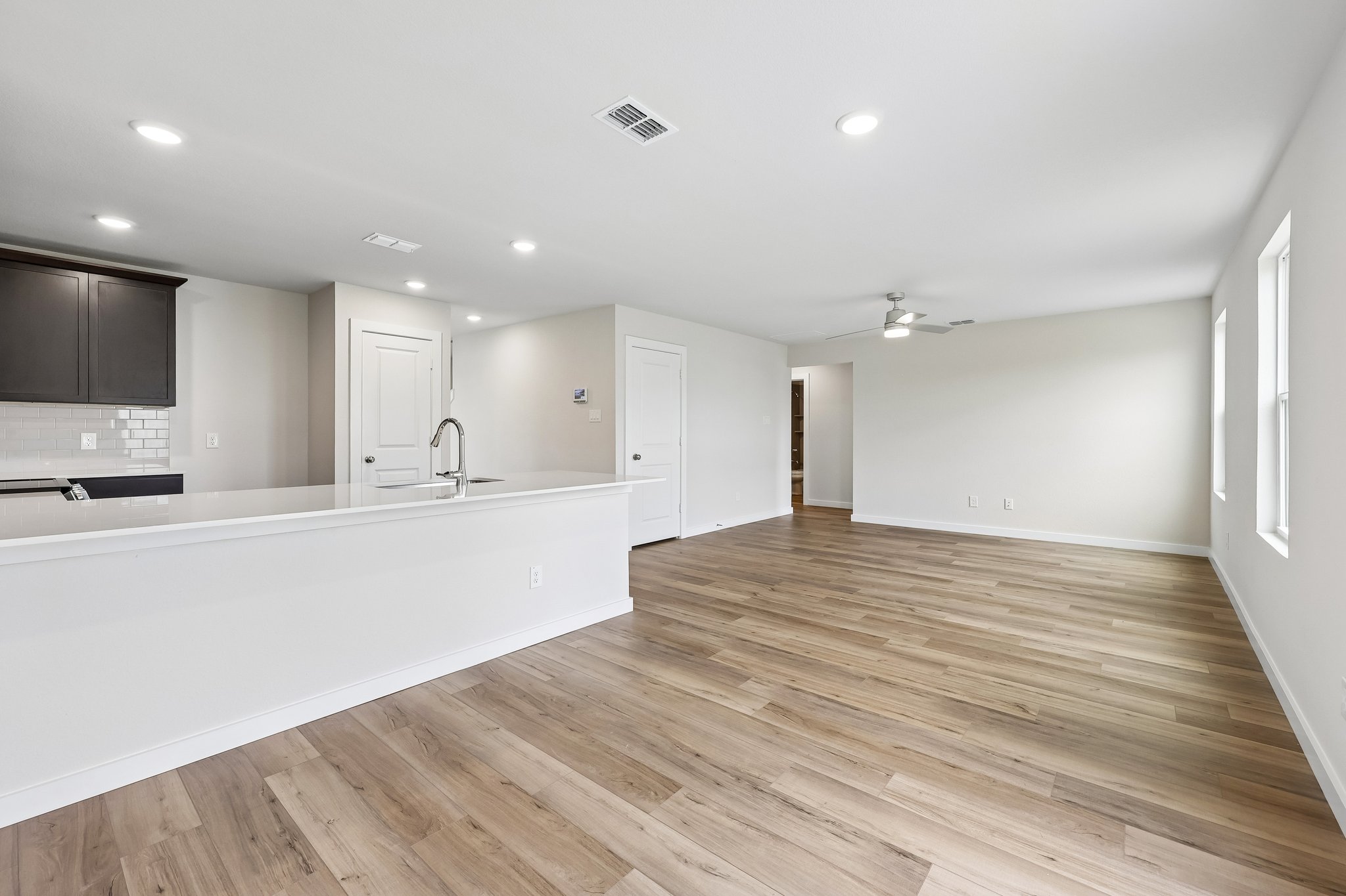 A large empty kitchen.