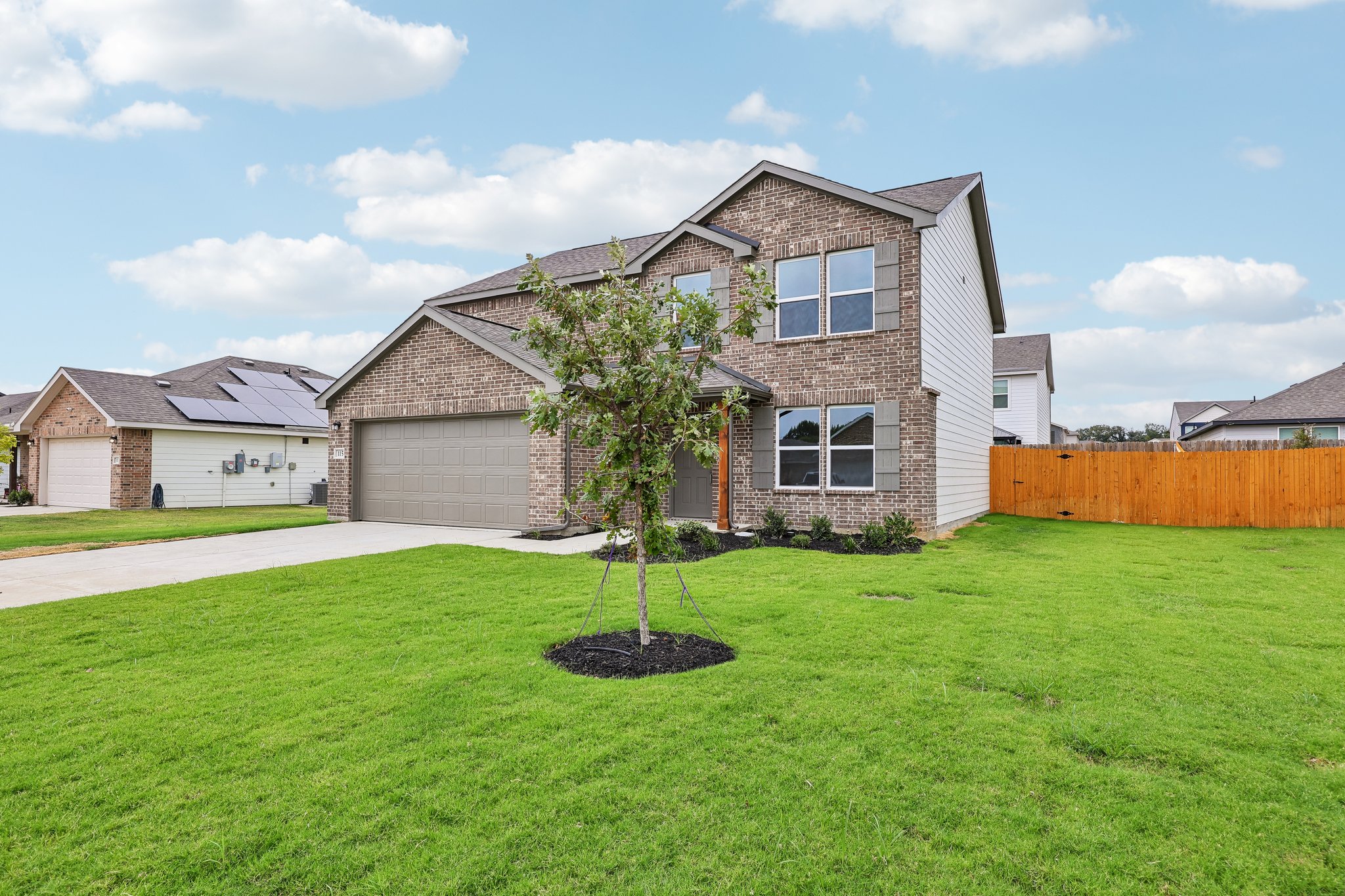 A house with a large yard.