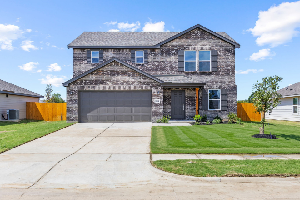 A house with a garage.