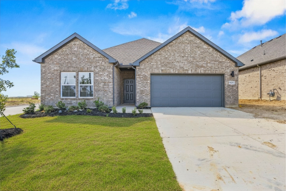 A house with a garage.
