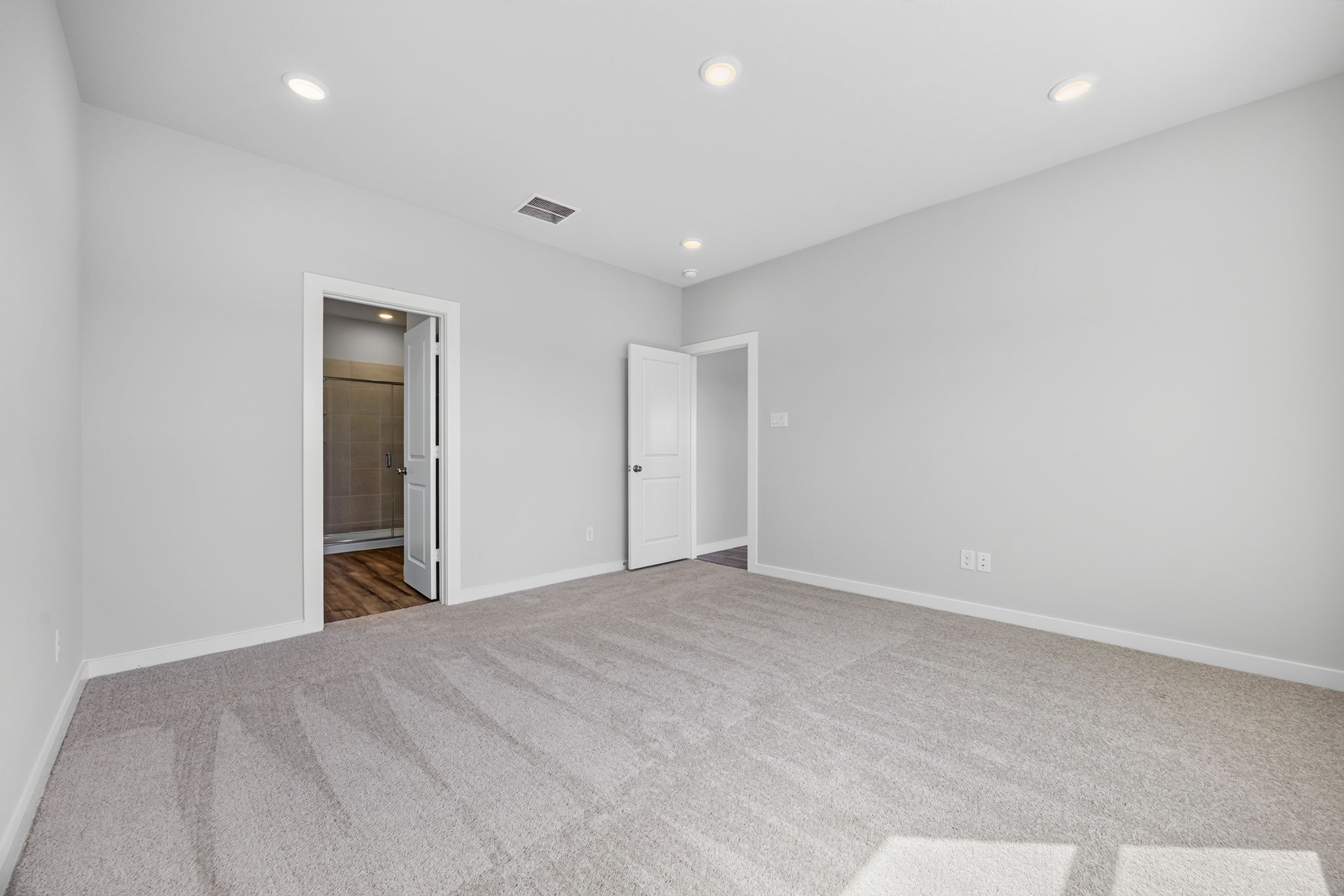 A room with white walls.