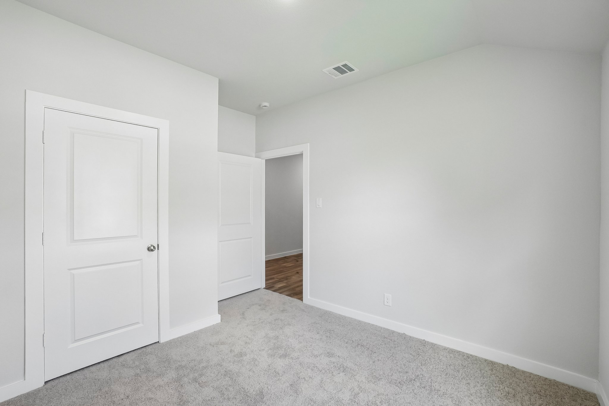 A room with white walls.