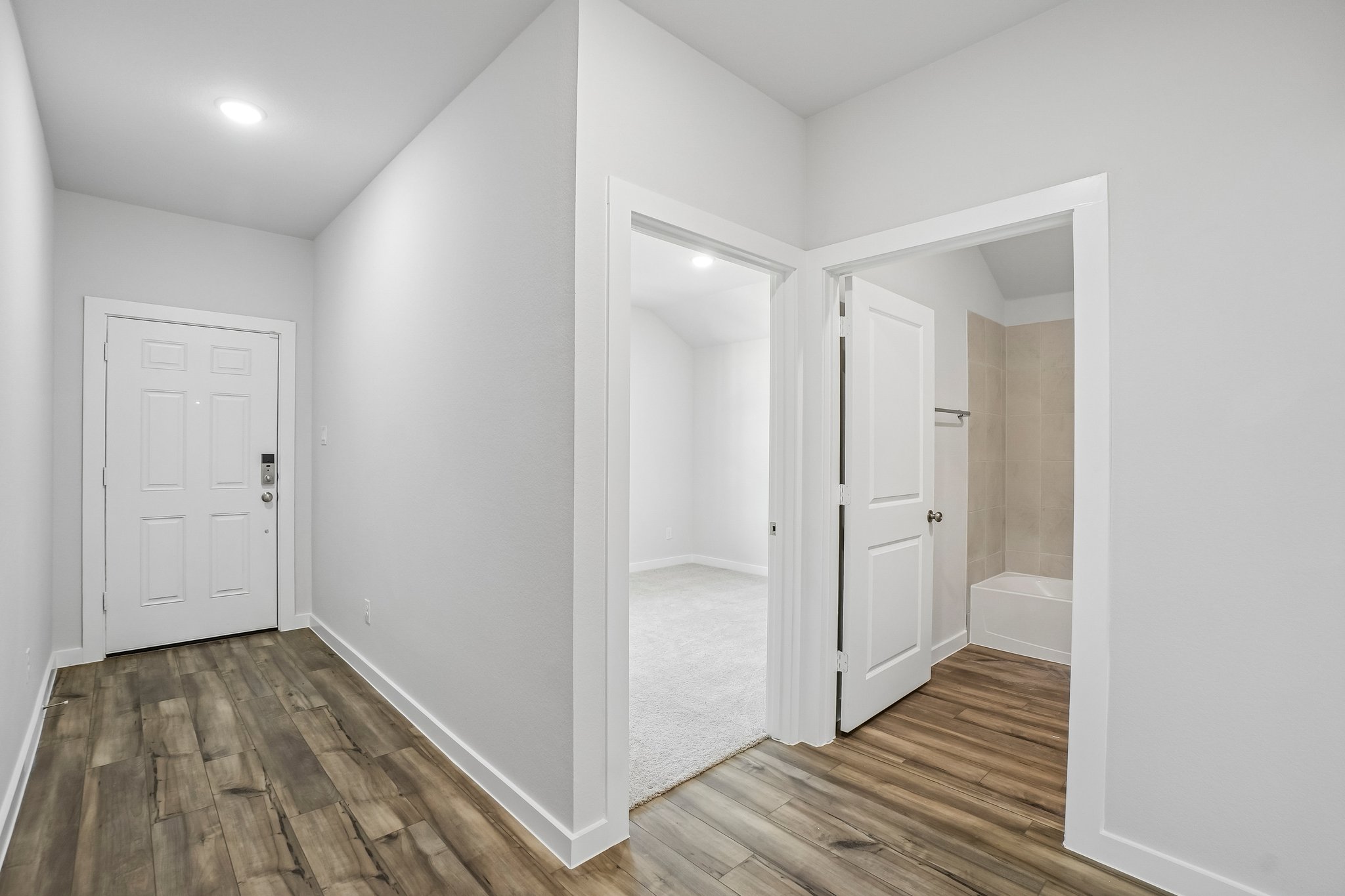 A room with white doors.