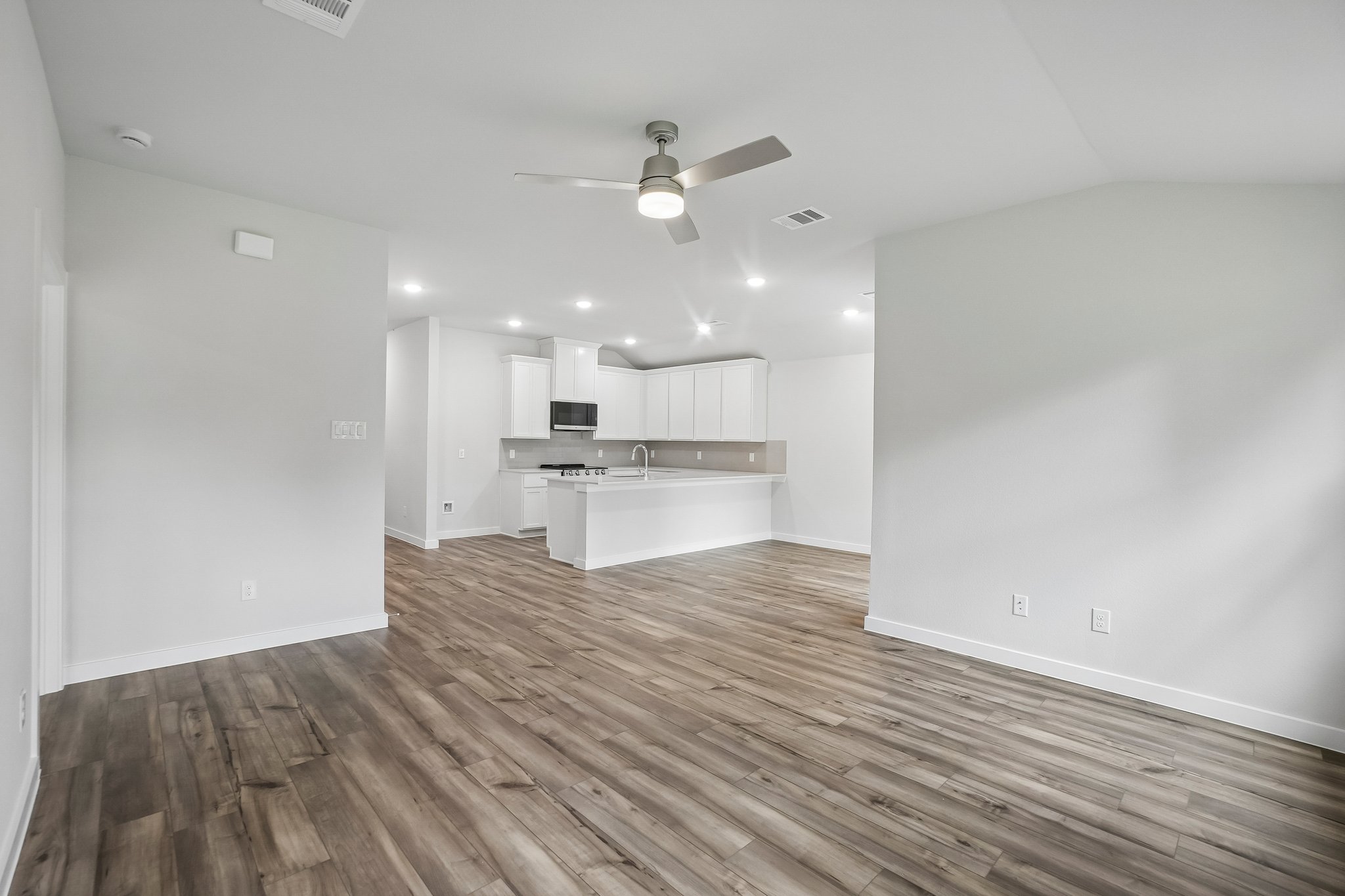A large empty kitchen.