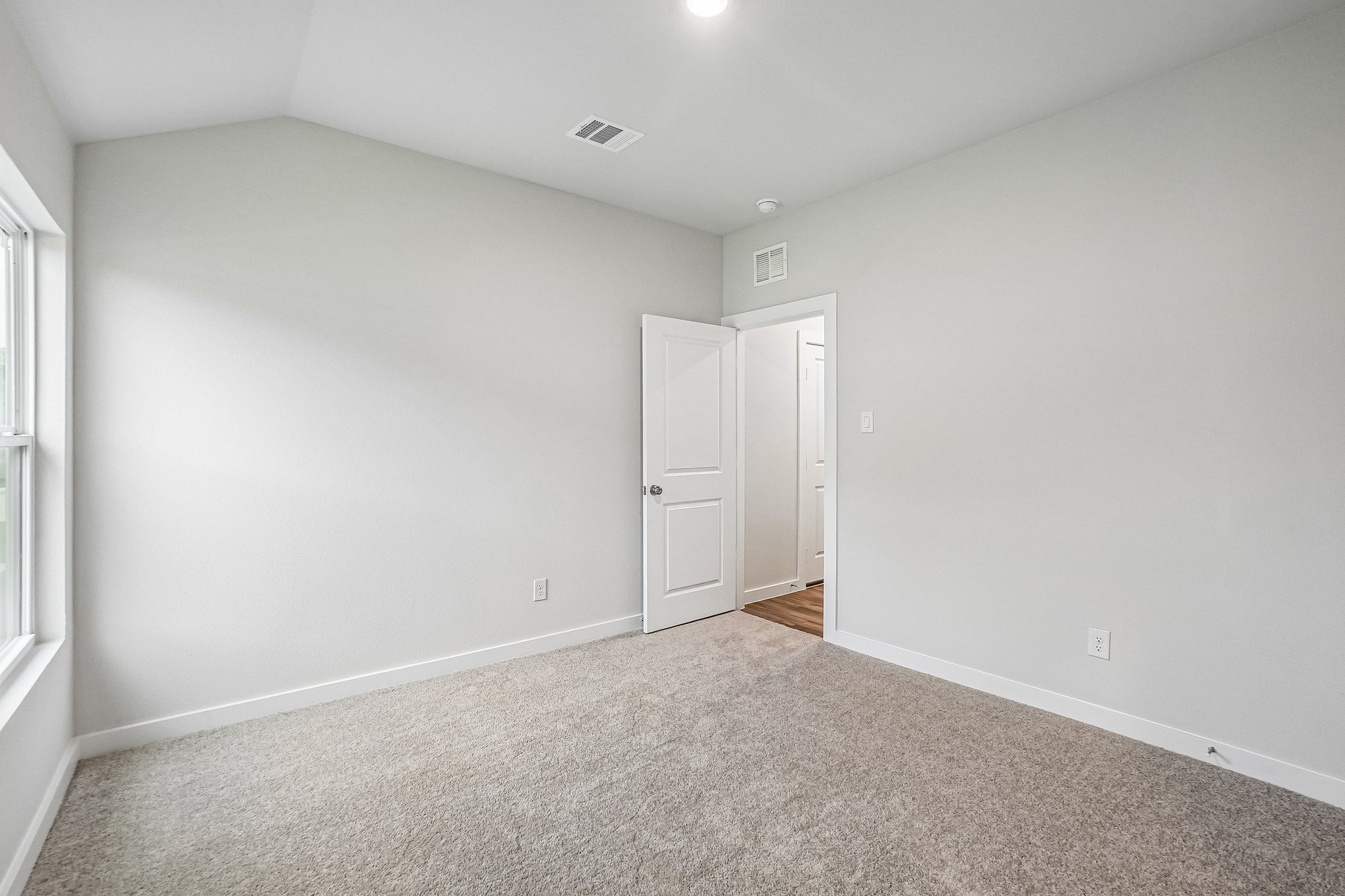 A room with white walls.