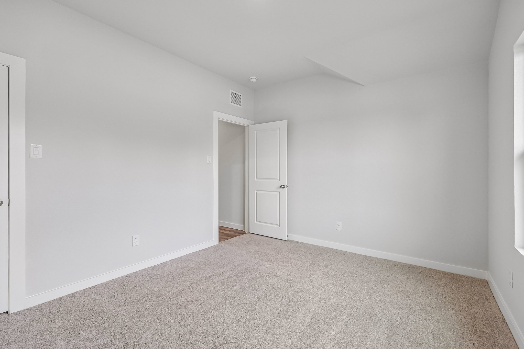 A room with white walls.