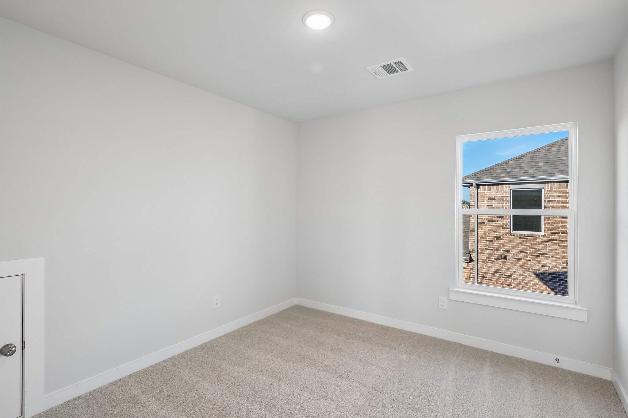 A room with a window.