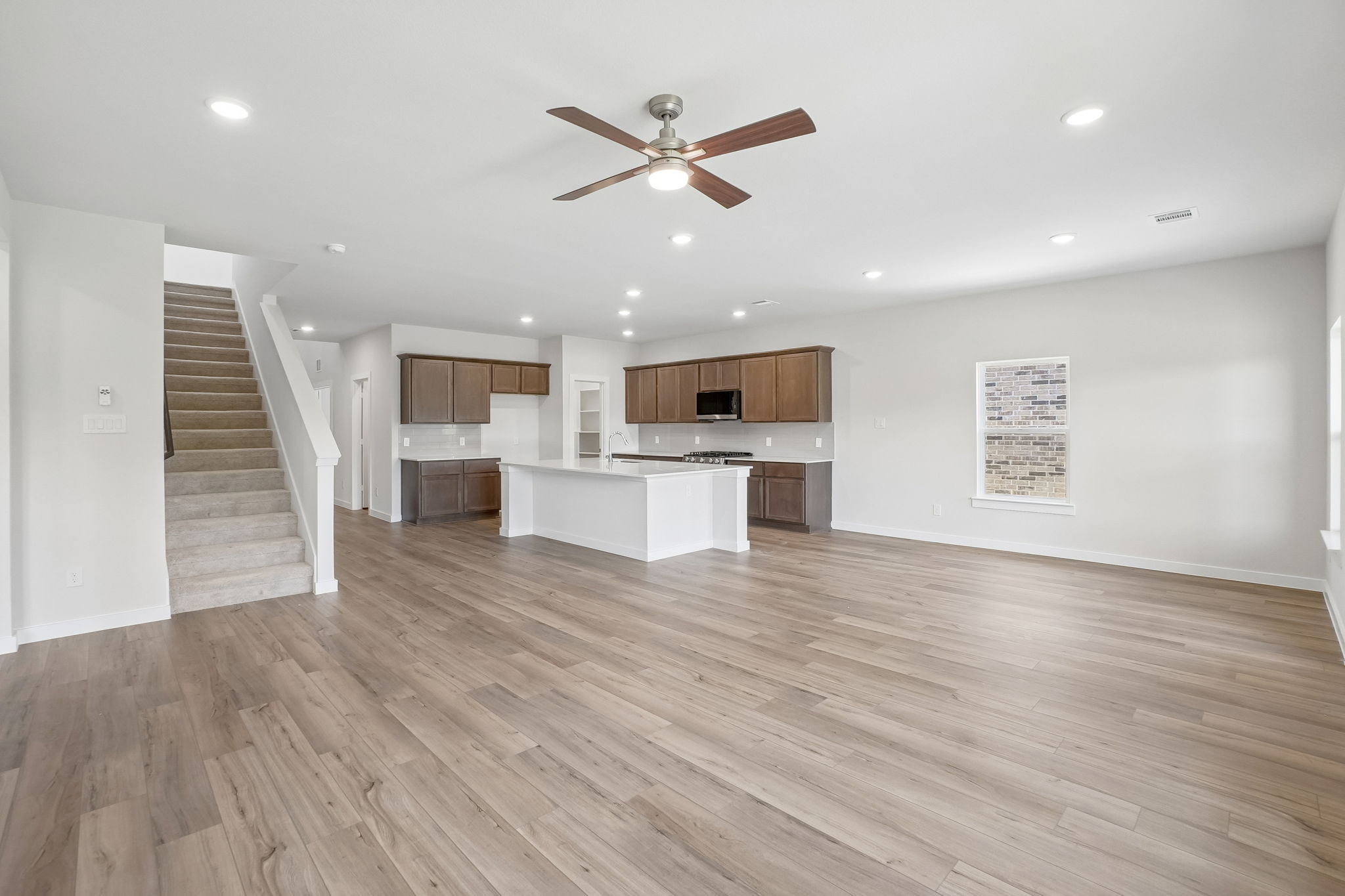 A large empty kitchen.