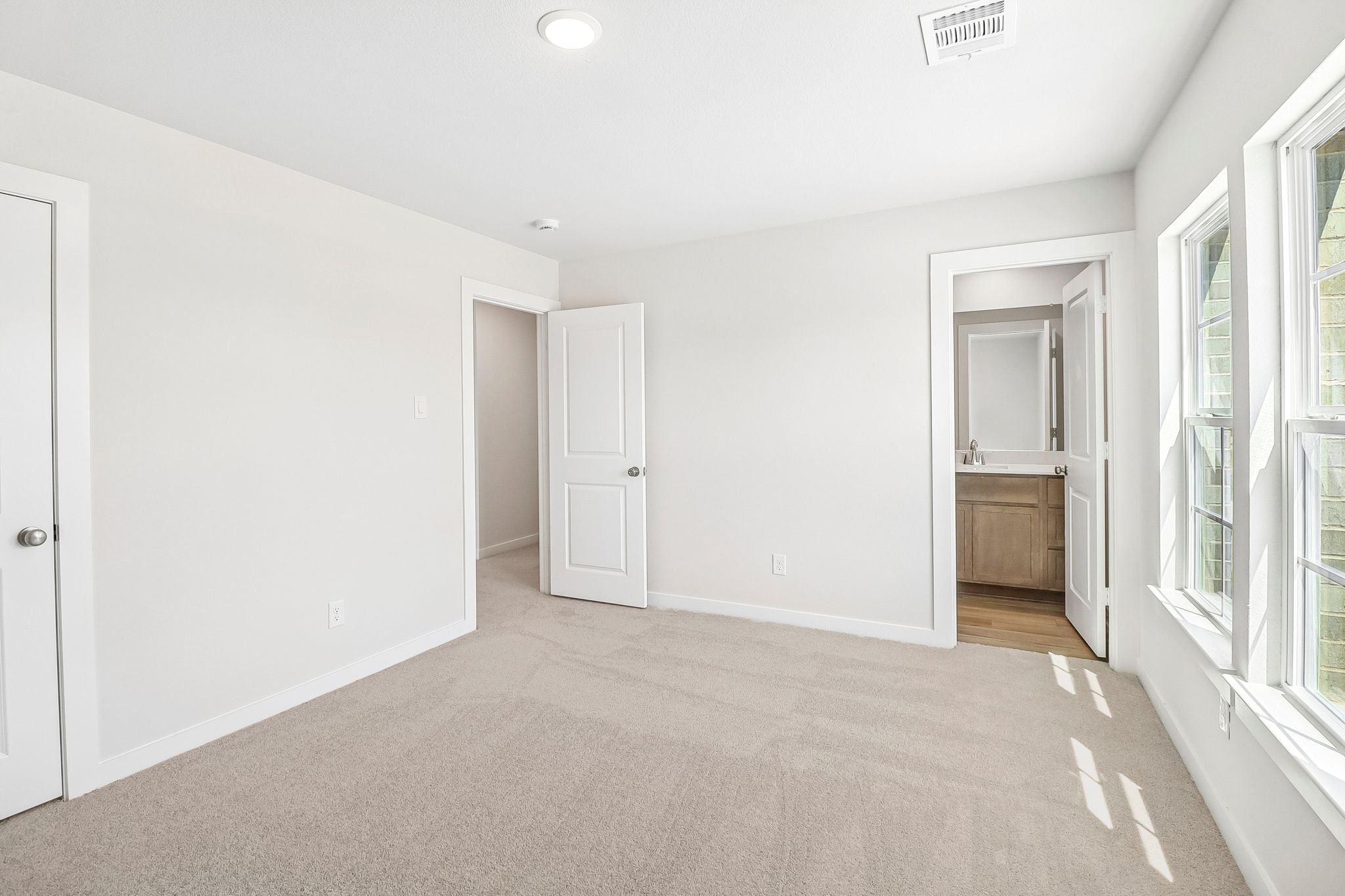 A room with white walls.