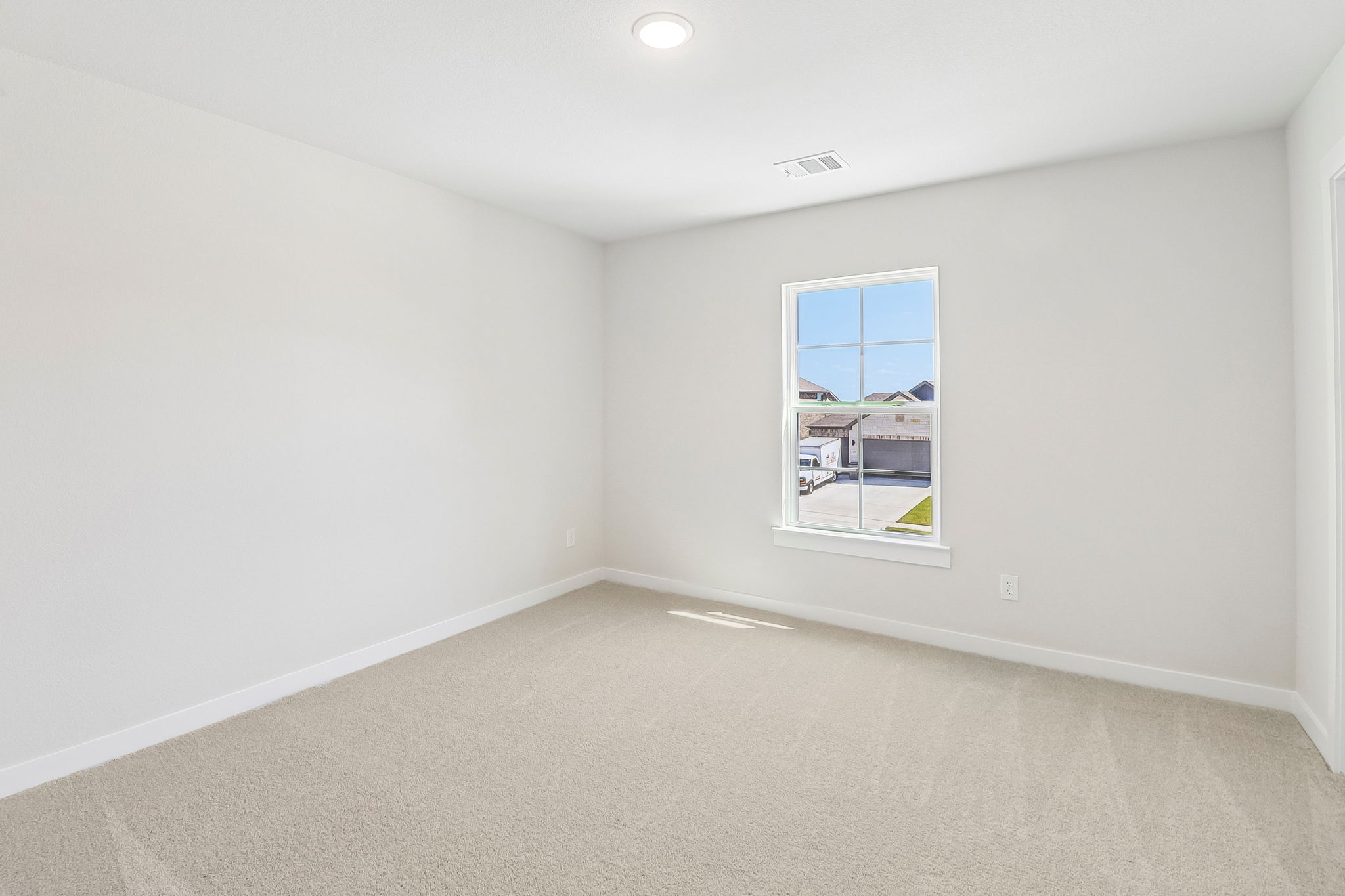 A room with a window.