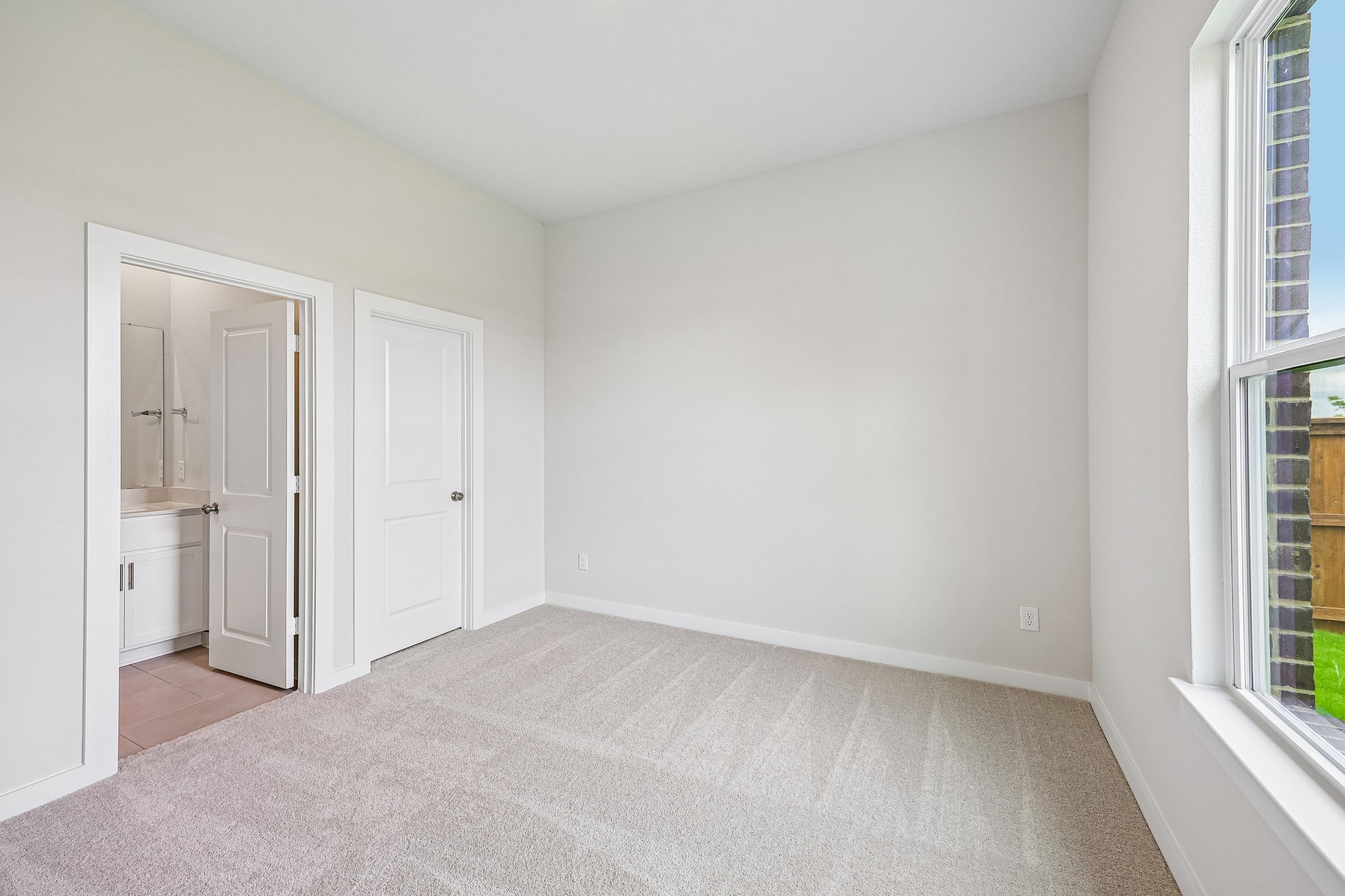 A room with white walls.