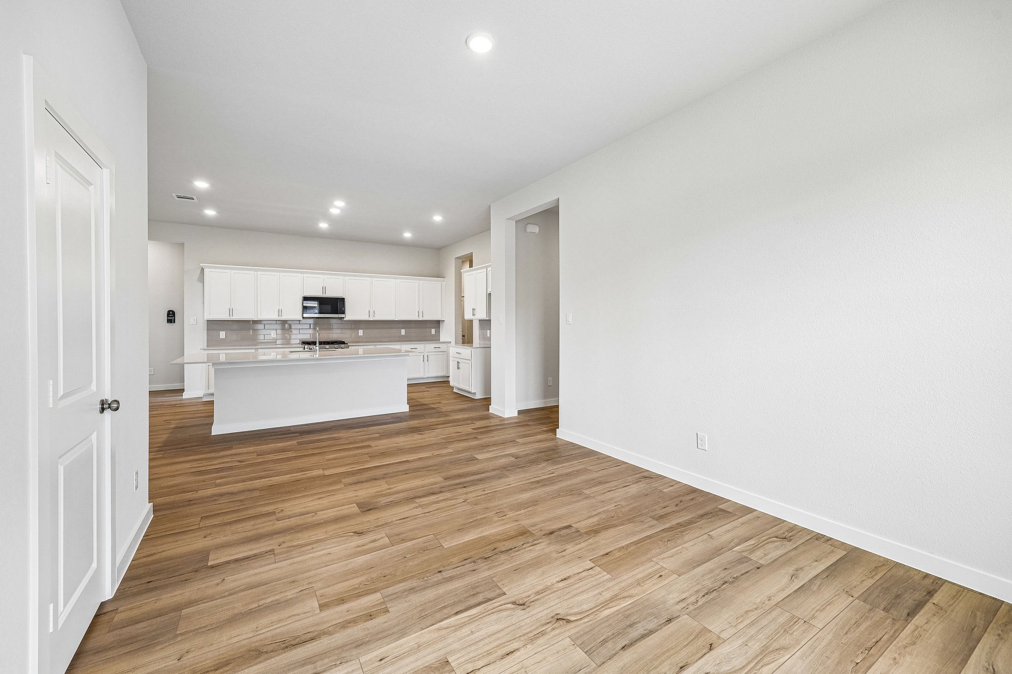 A large empty kitchen.