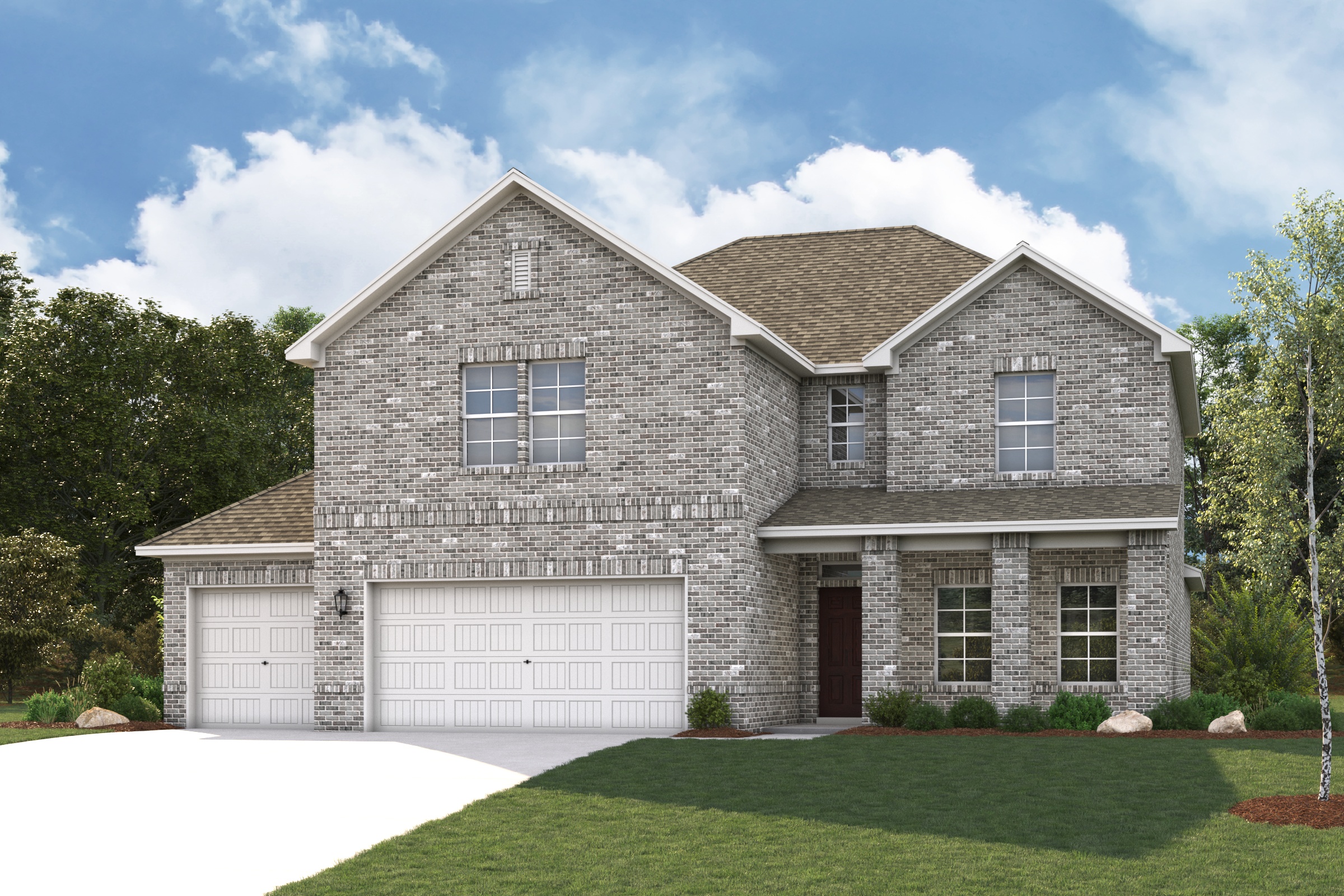 A house with a garage.