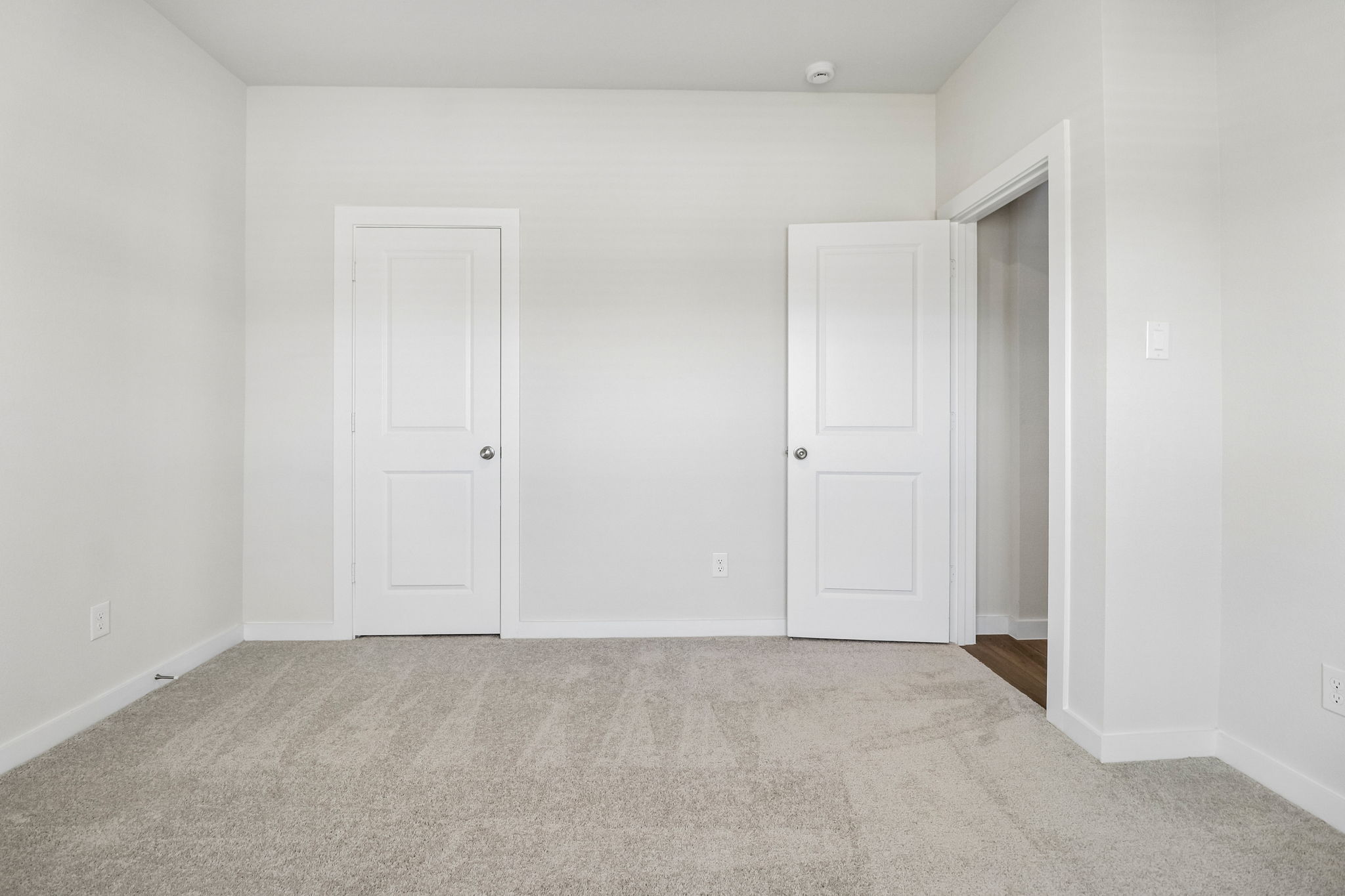 A room with white doors.