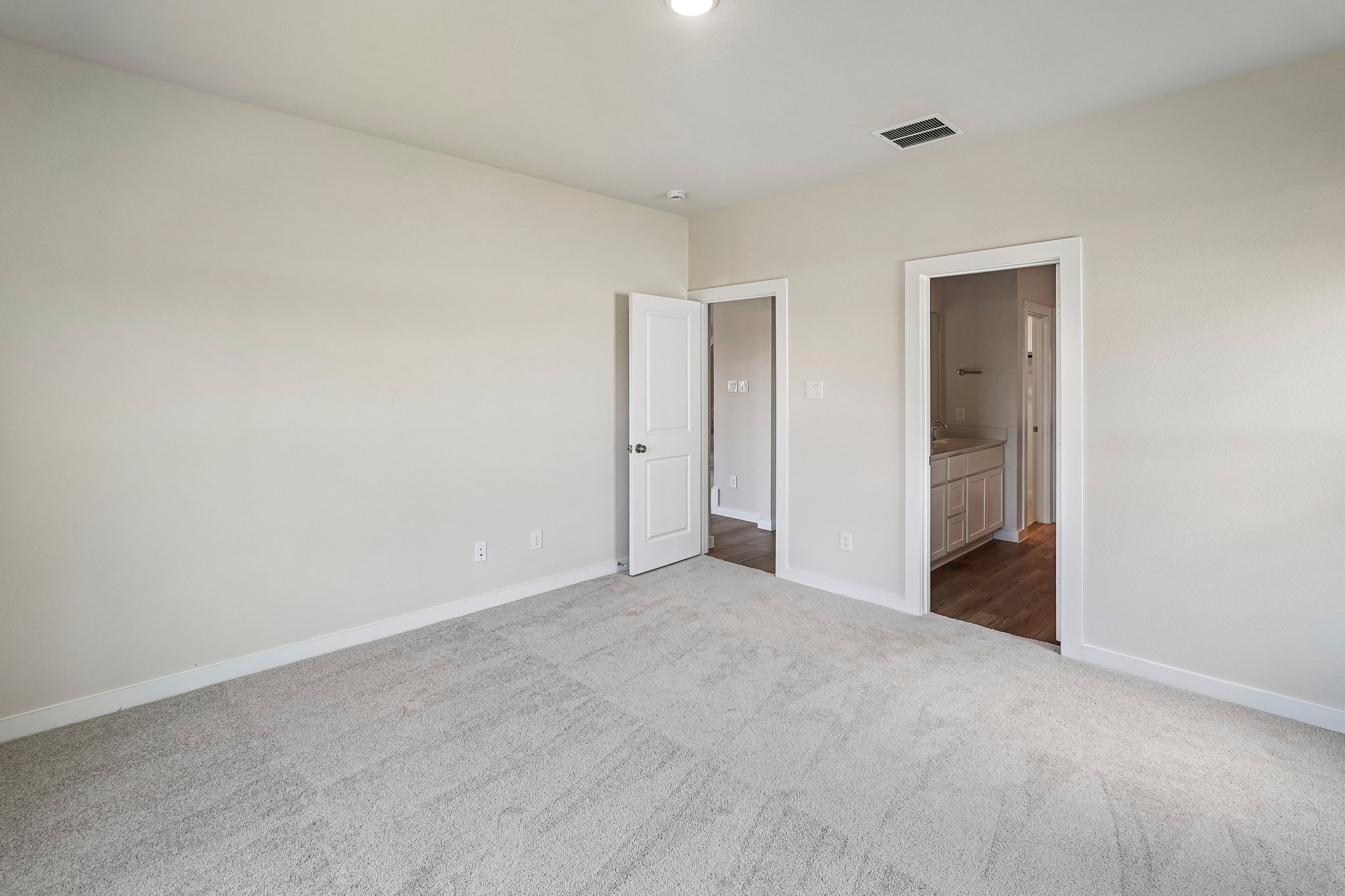 A room with white walls.