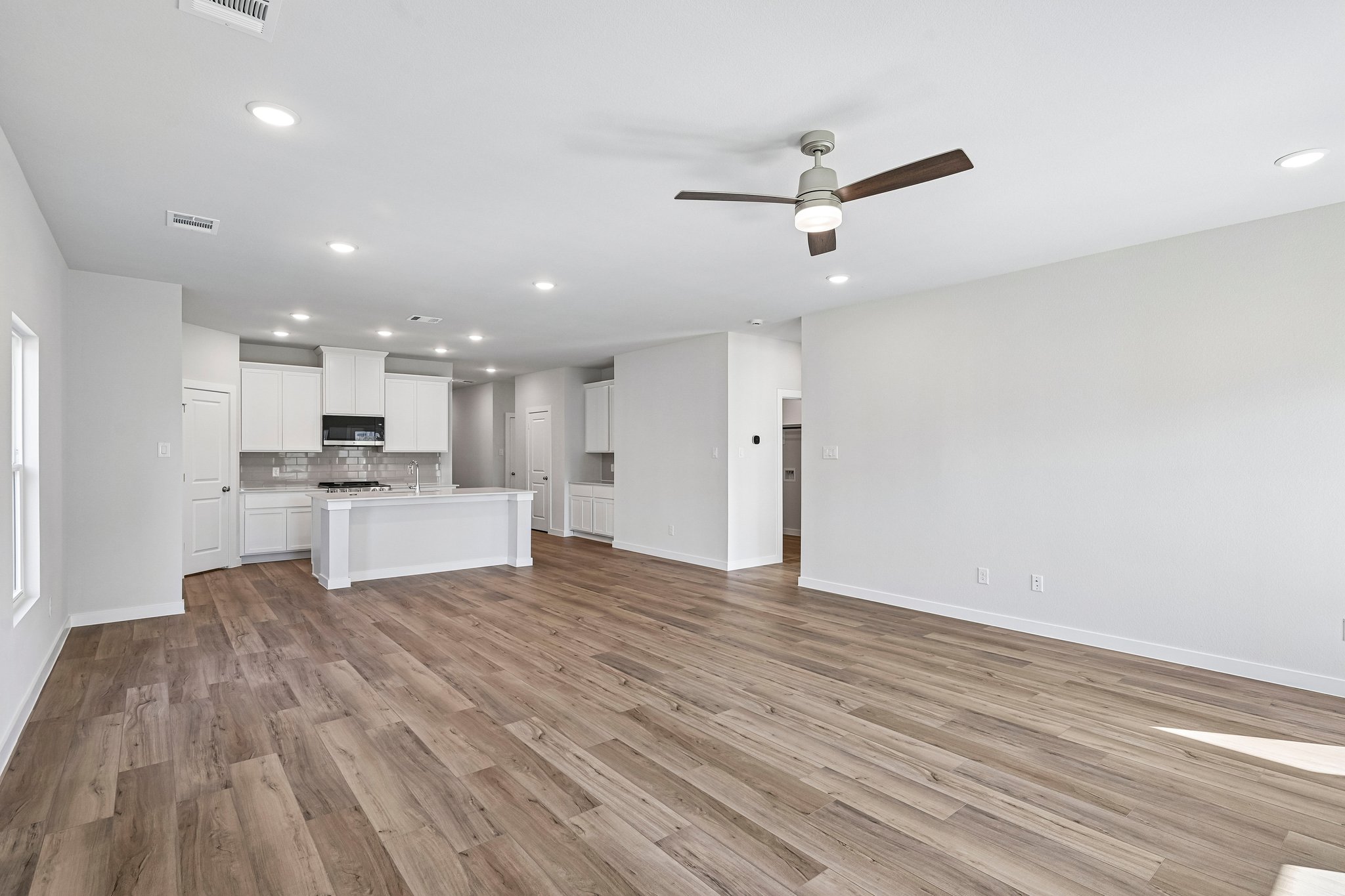 A large empty kitchen.