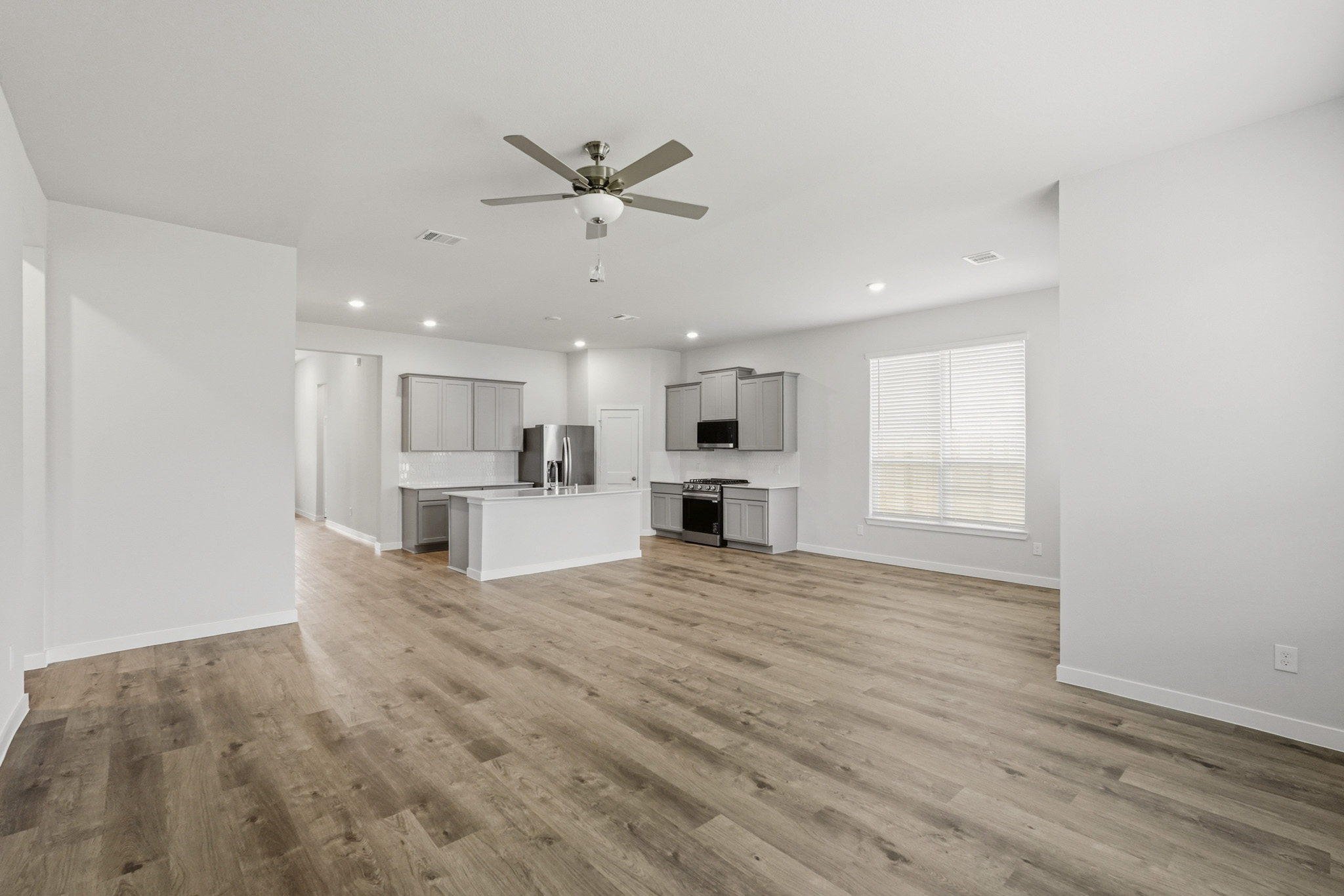 A large empty kitchen.