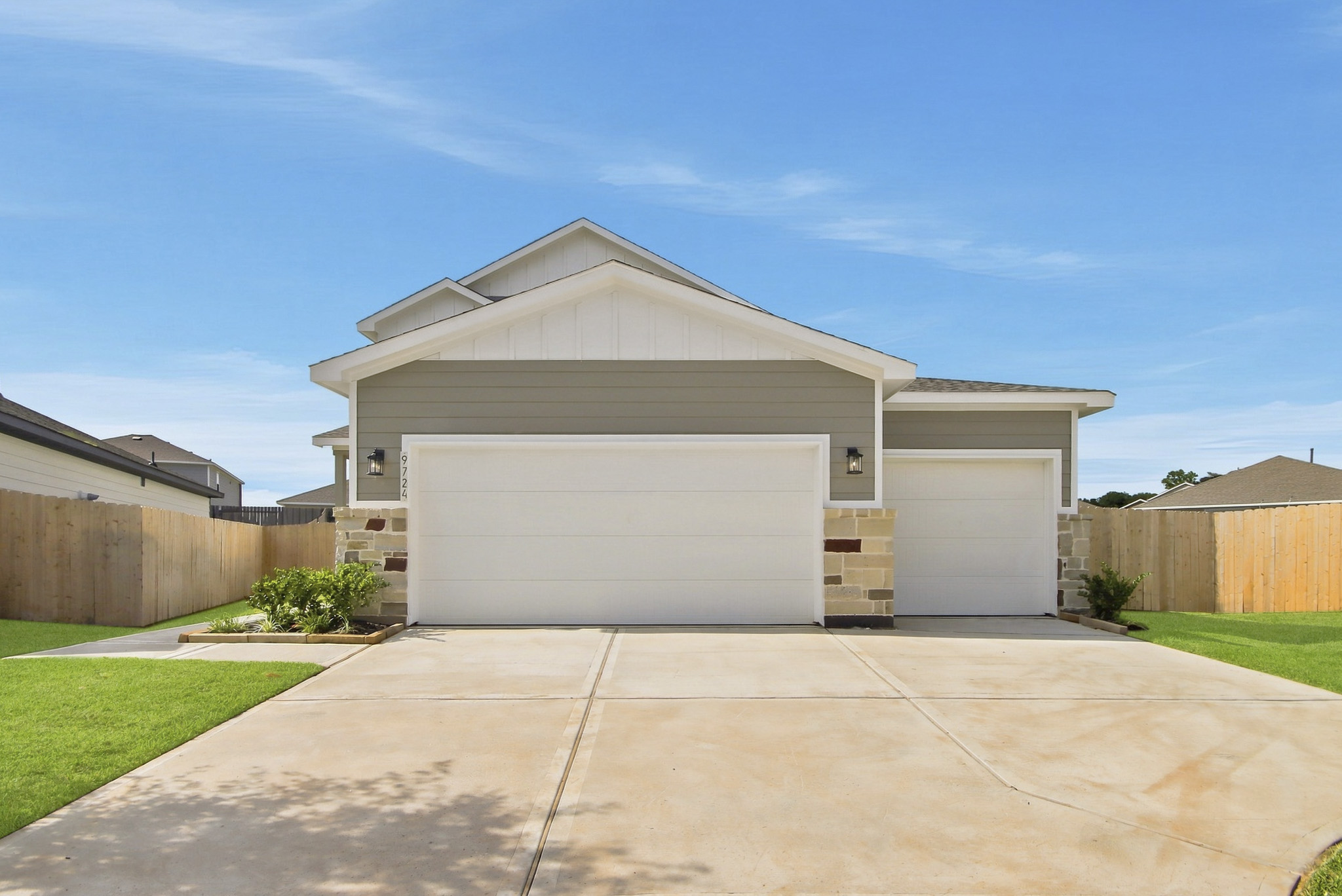 A garage with a garage.