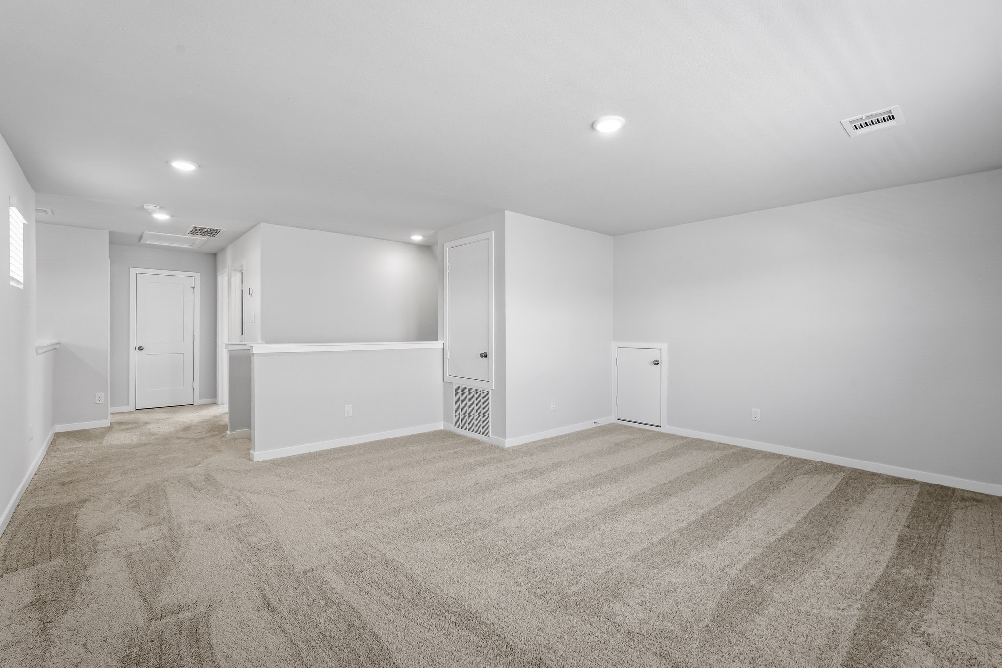 A room with white walls.