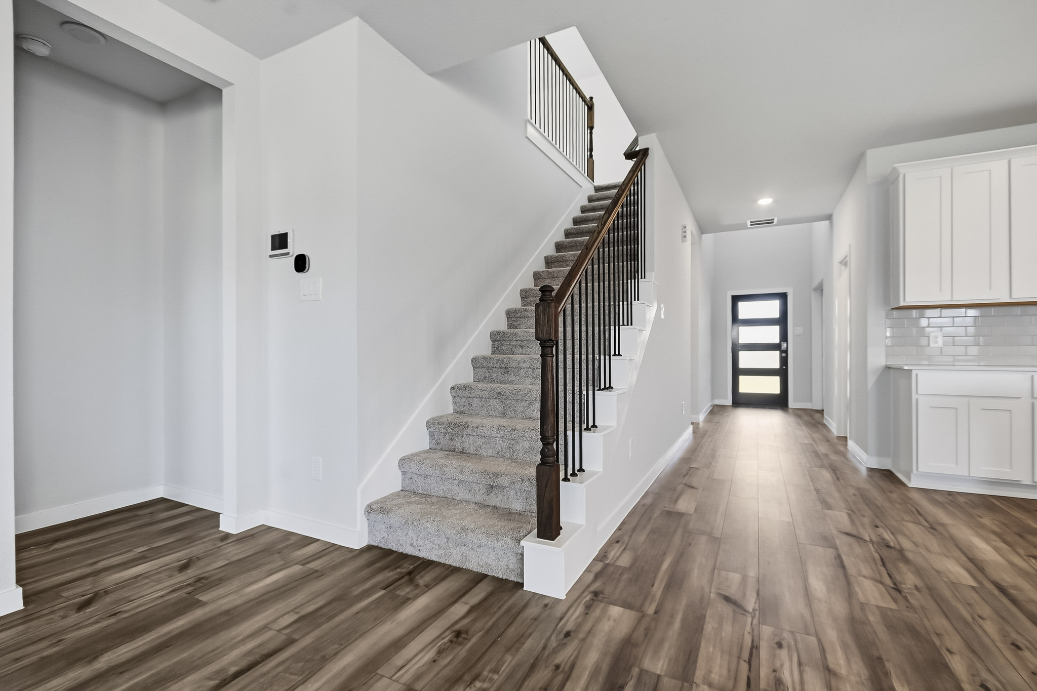 A staircase in a house.