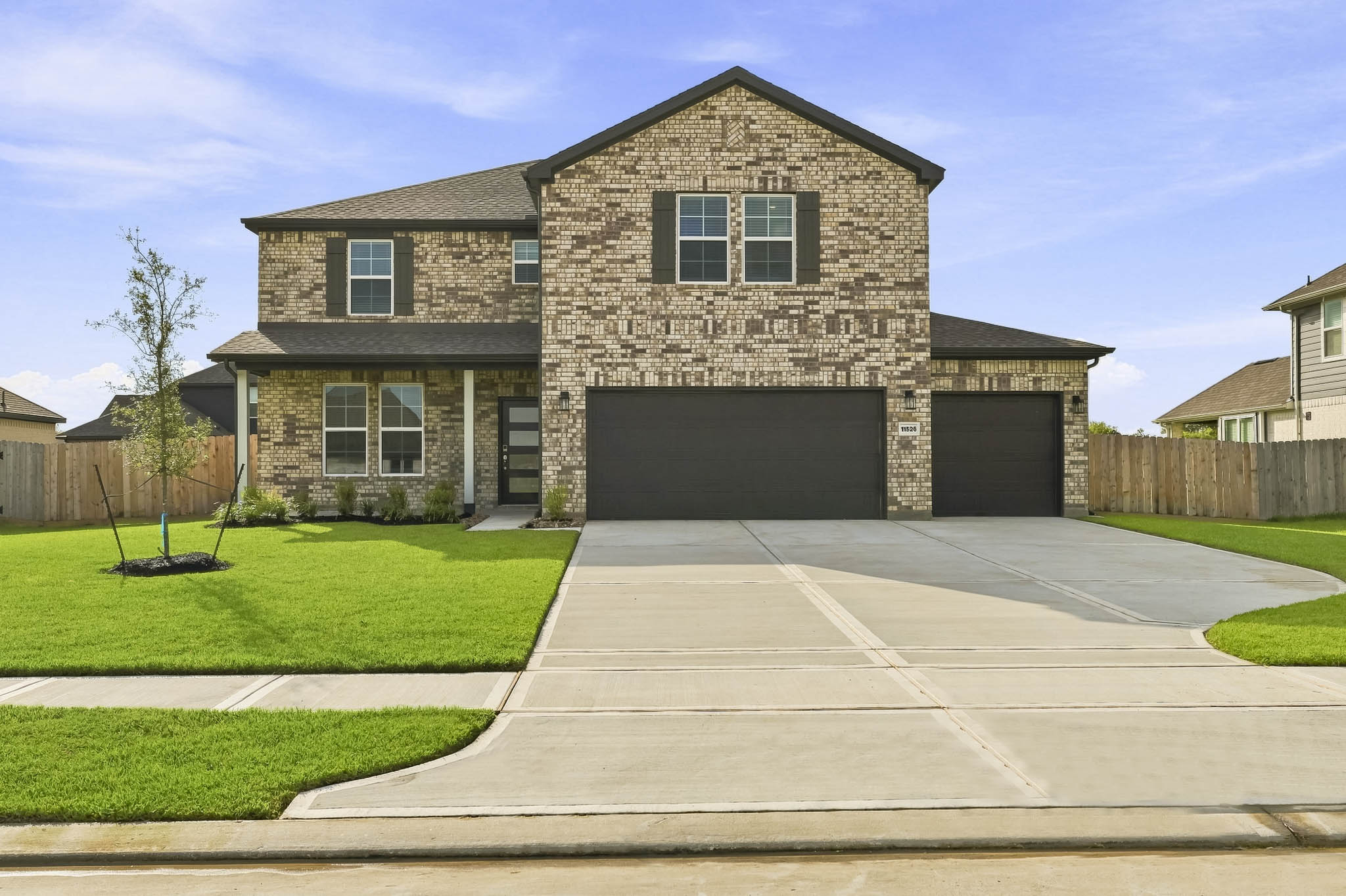 A large stone house.