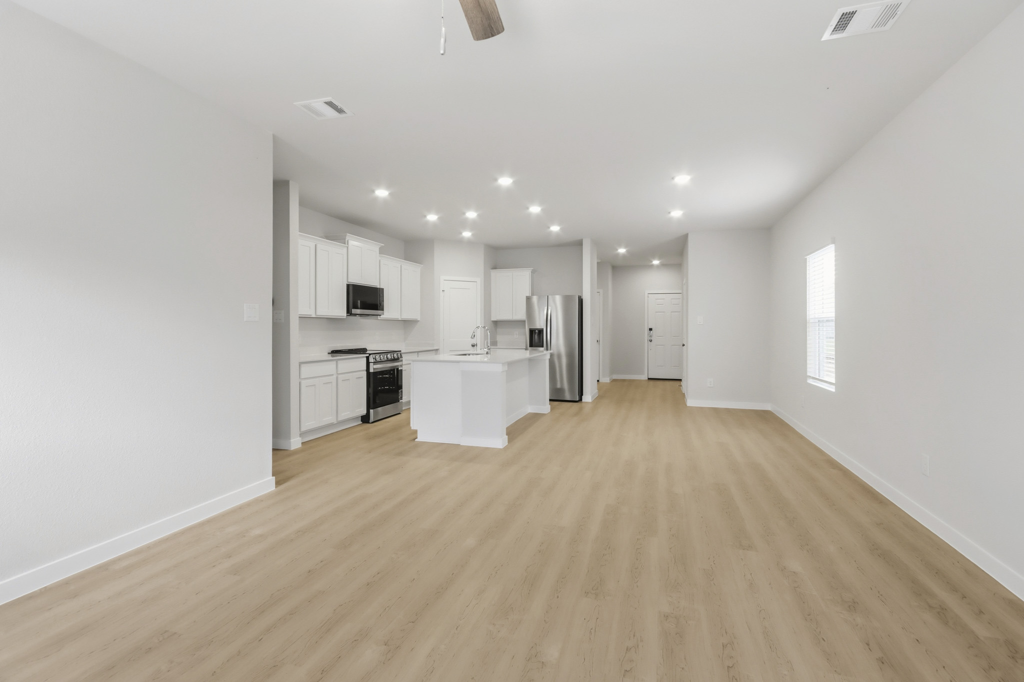 A large empty kitchen.