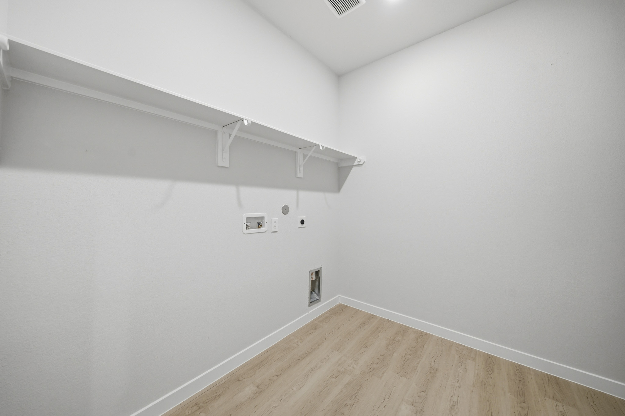 A room with white walls.