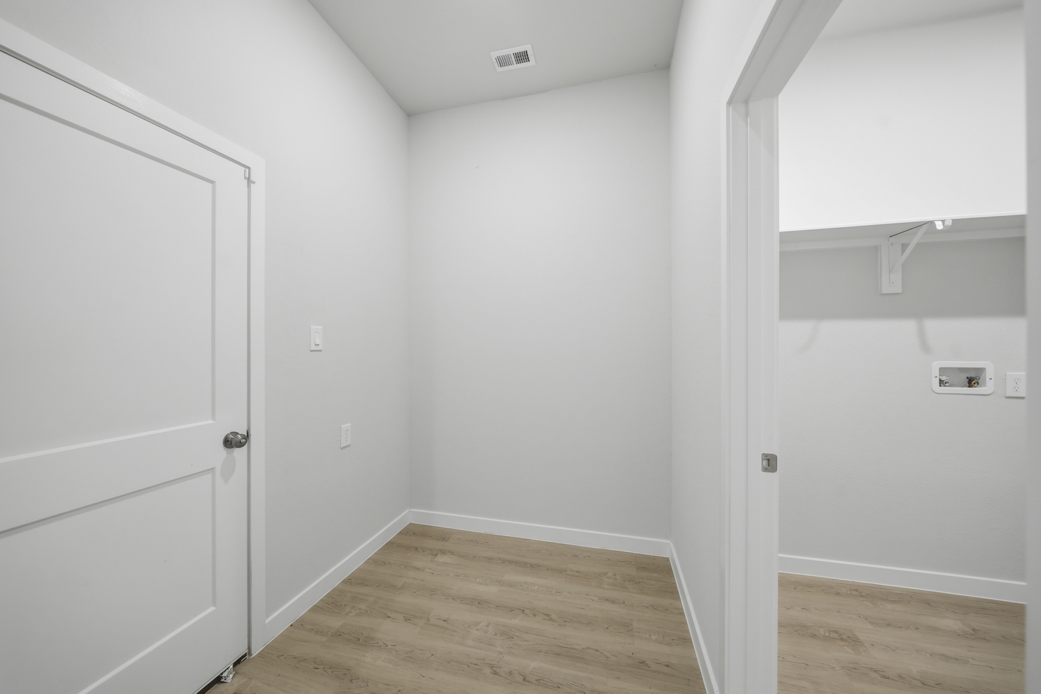 A room with white doors.