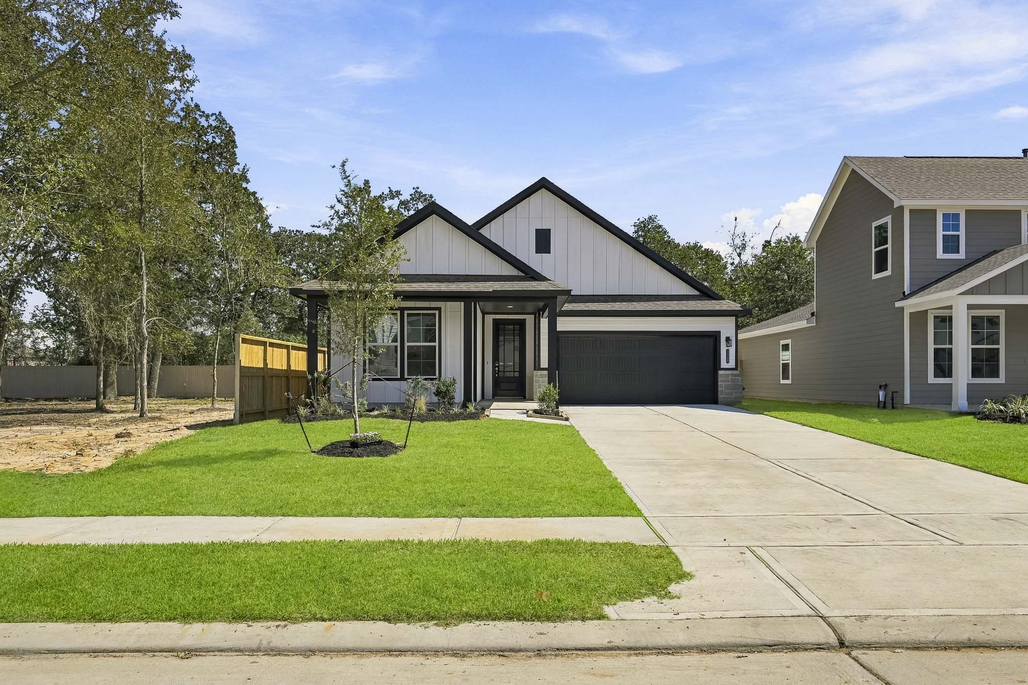 A house with a driveway.