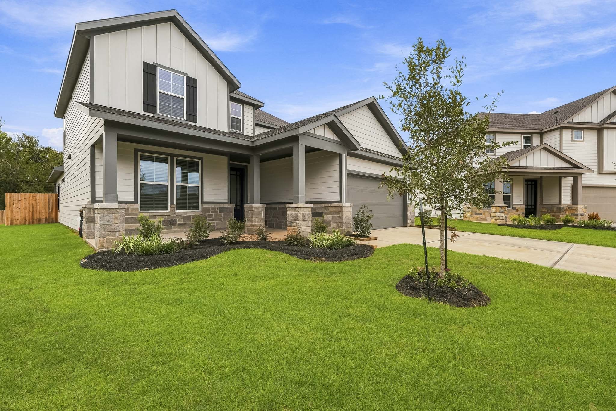 A house with a large yard.