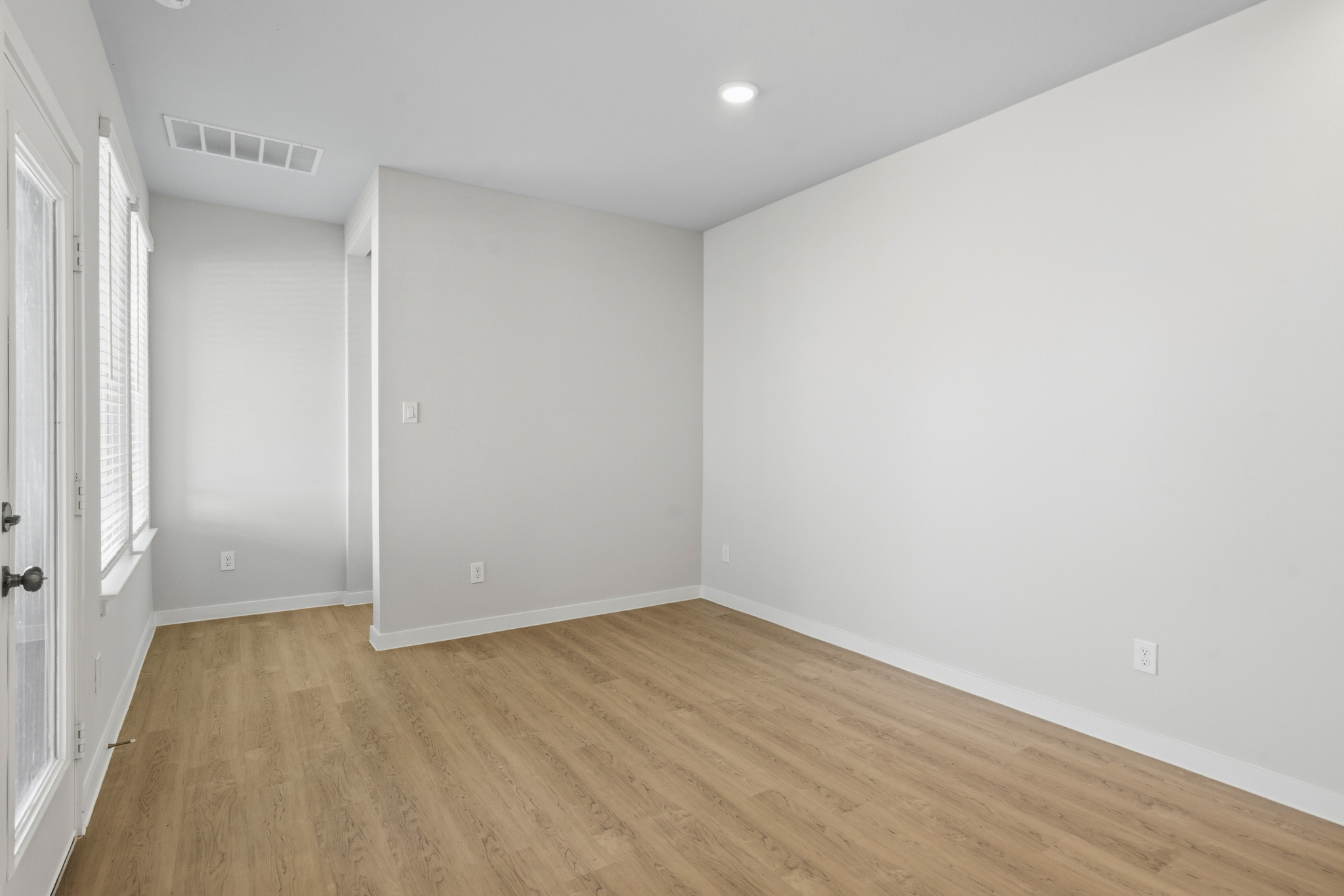 A room with white walls.
