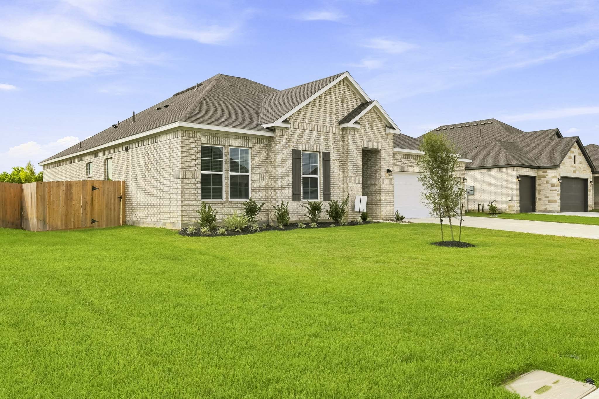 A house with a large yard.