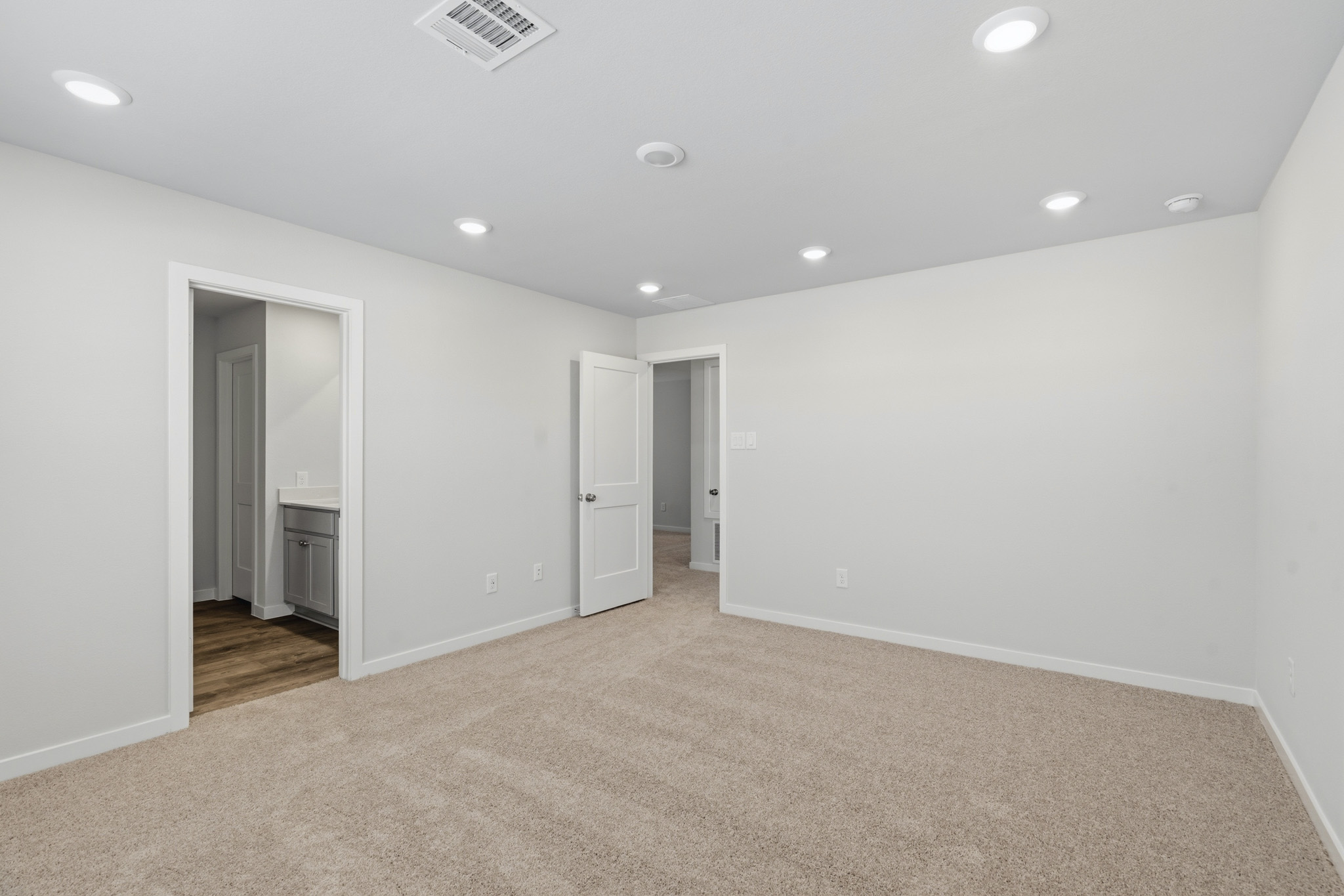 A room with white walls.