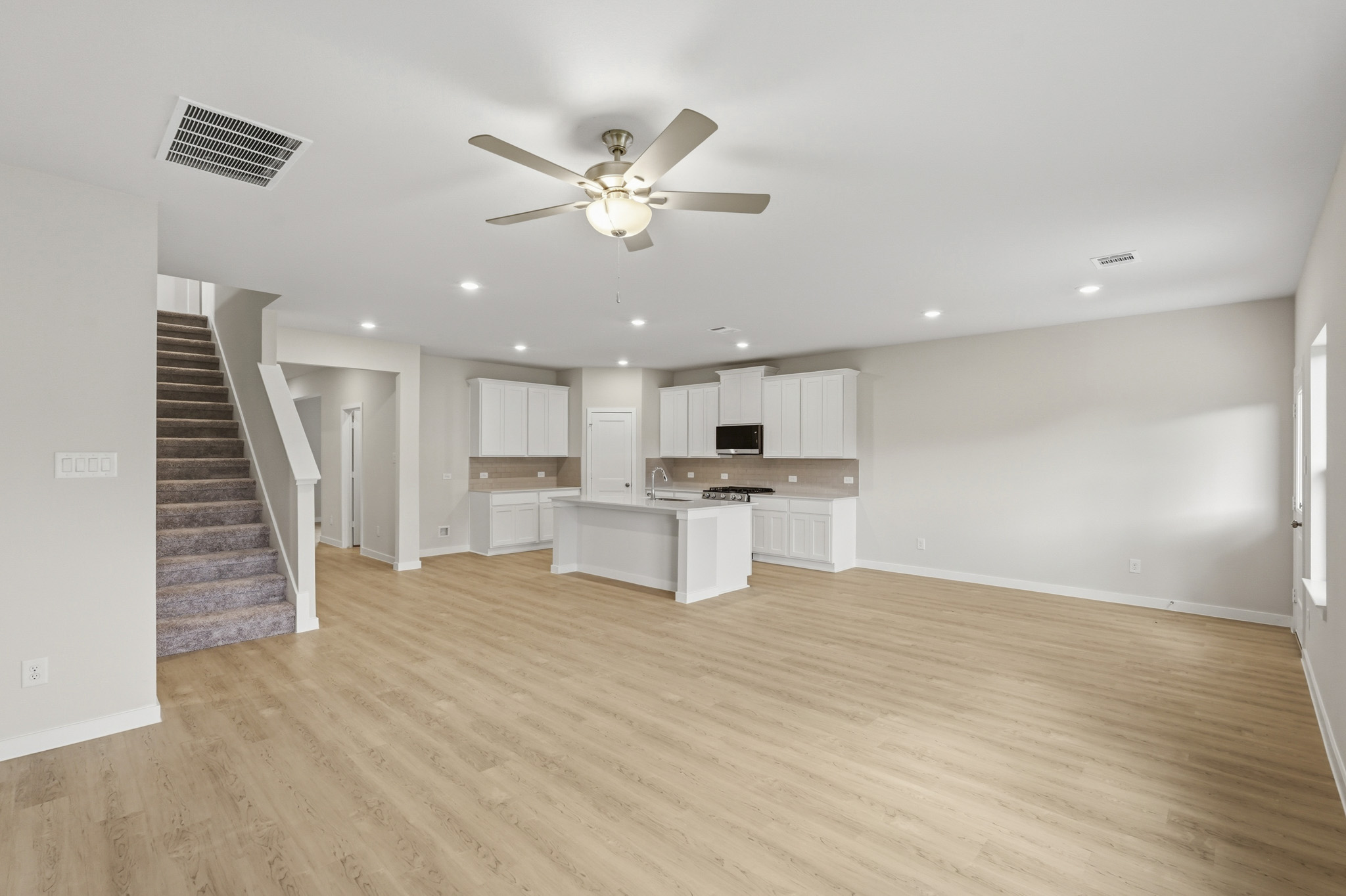 A large empty kitchen.