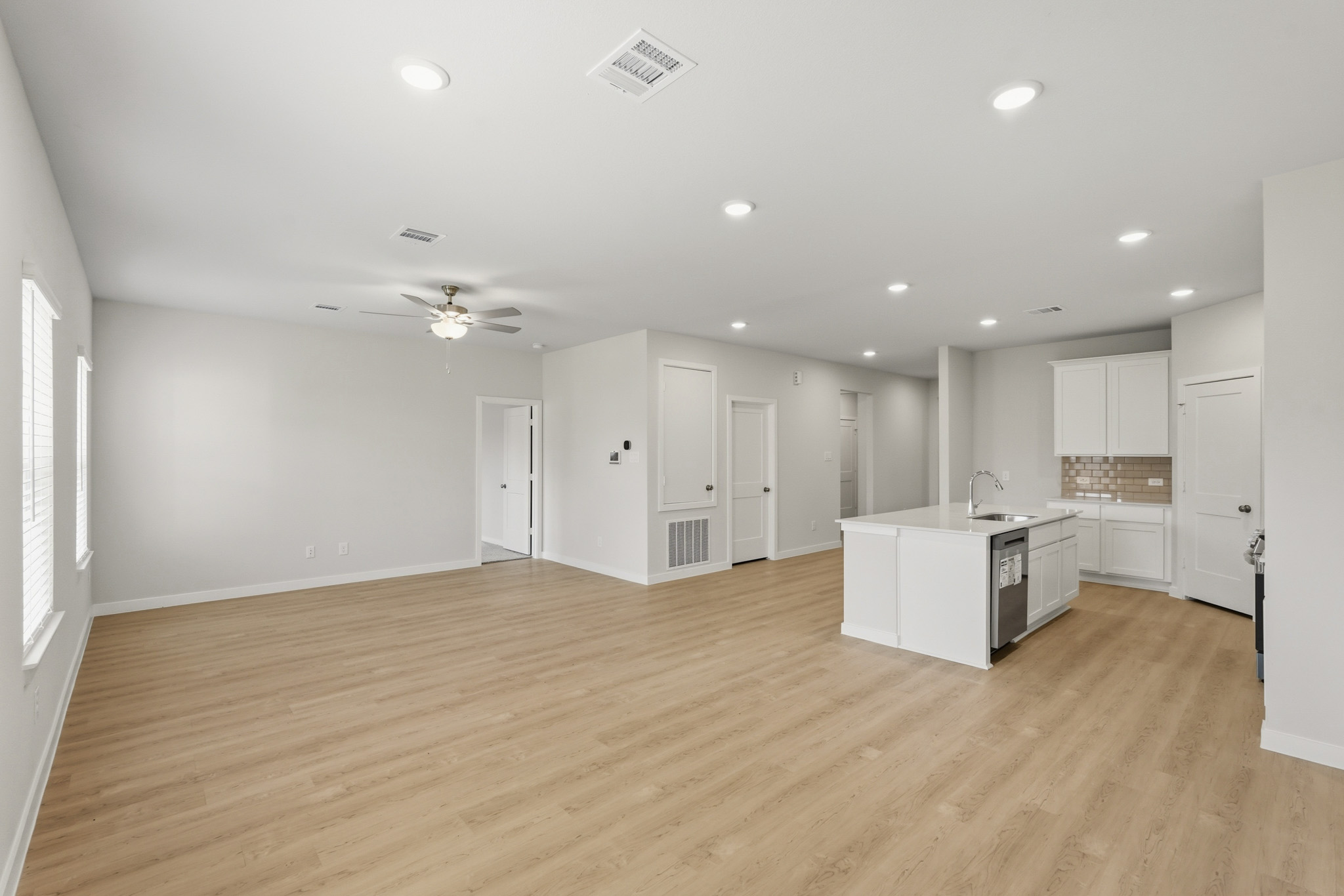 A large empty kitchen.