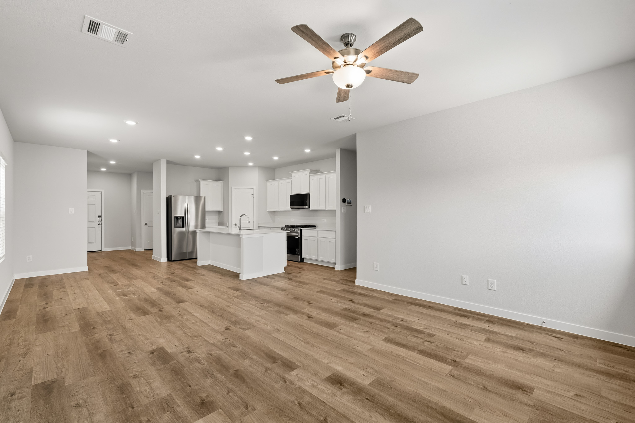 A large empty kitchen.