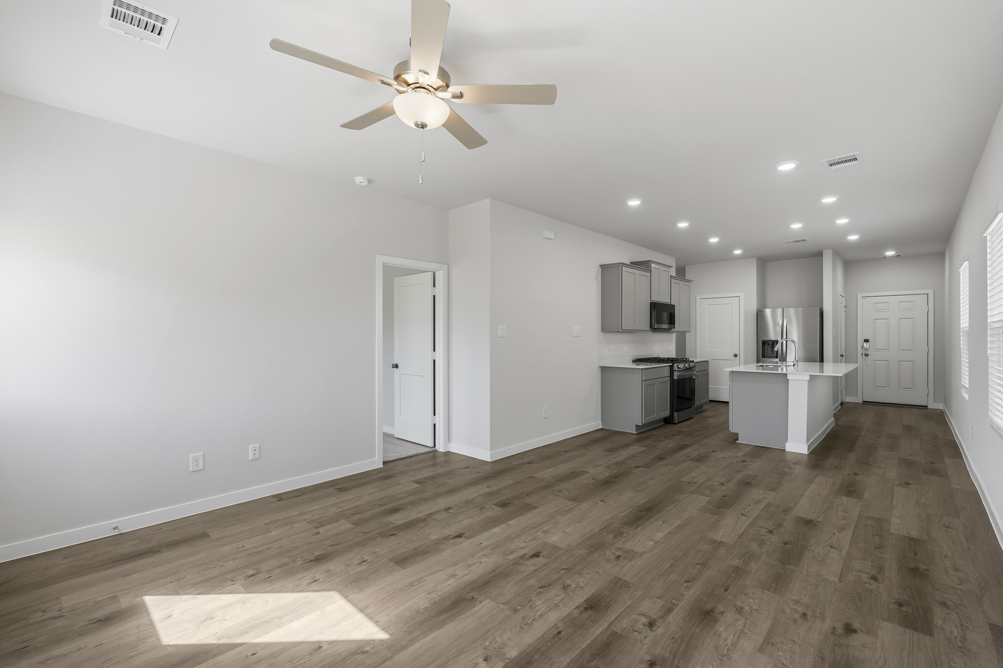 A large empty kitchen.