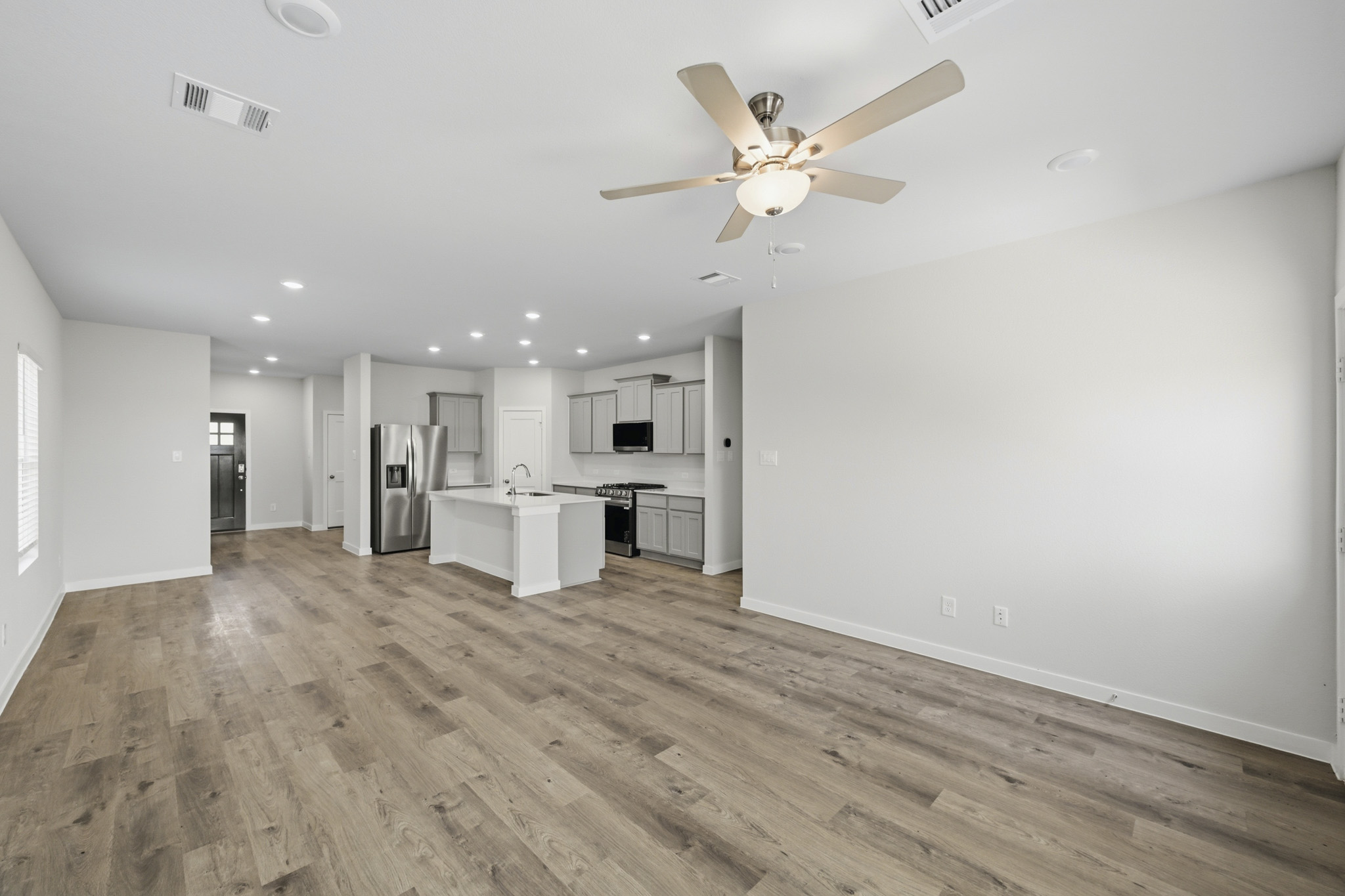 A large empty kitchen.